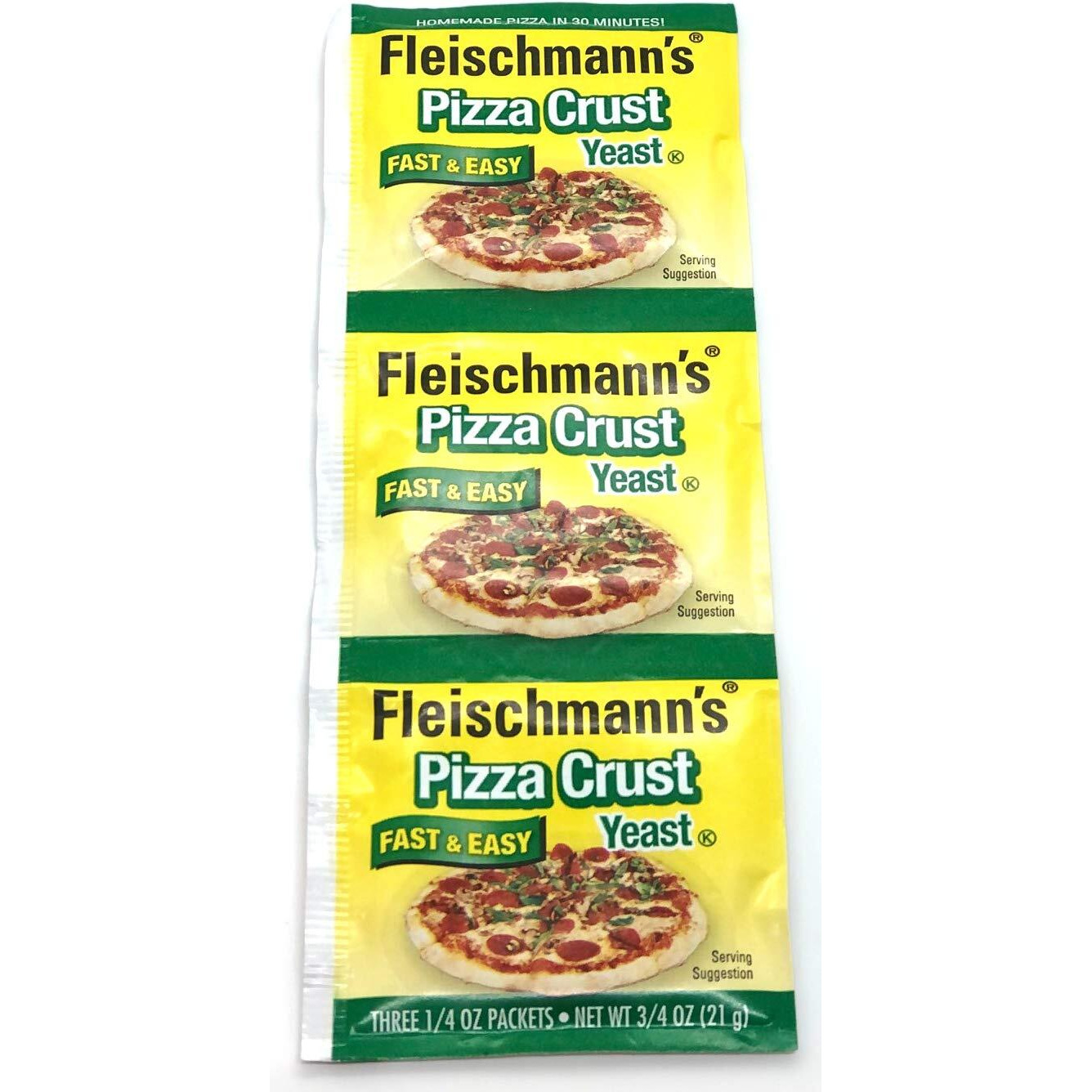 Fleischmann's Yeast Pizza, 0.25-Ounce Pouches 3 Count(Pack Of 5)