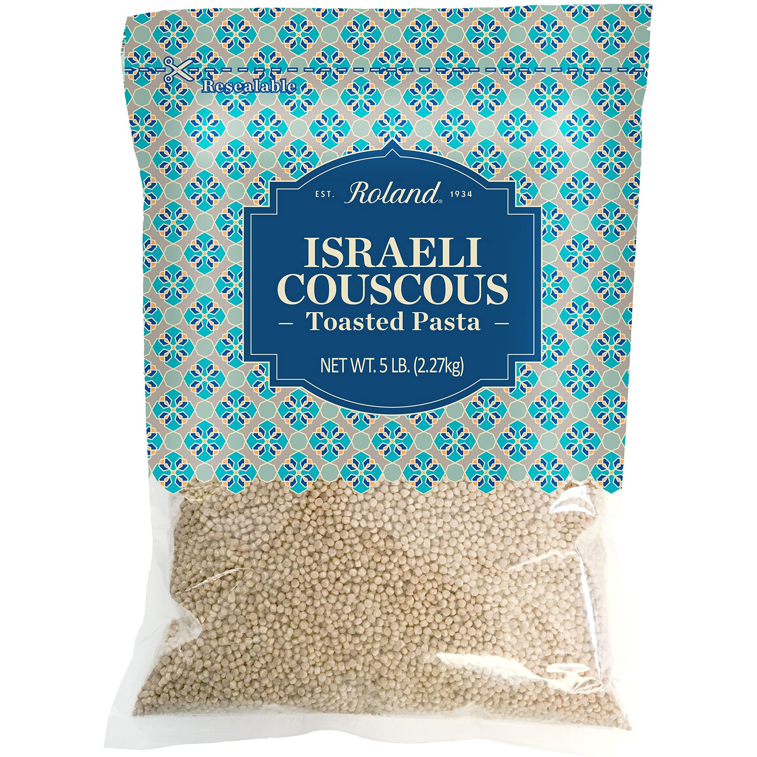 Roland Foods Toasted Israeli Couscous Pasta, Specialty Imported Food, 5-Pound Bag