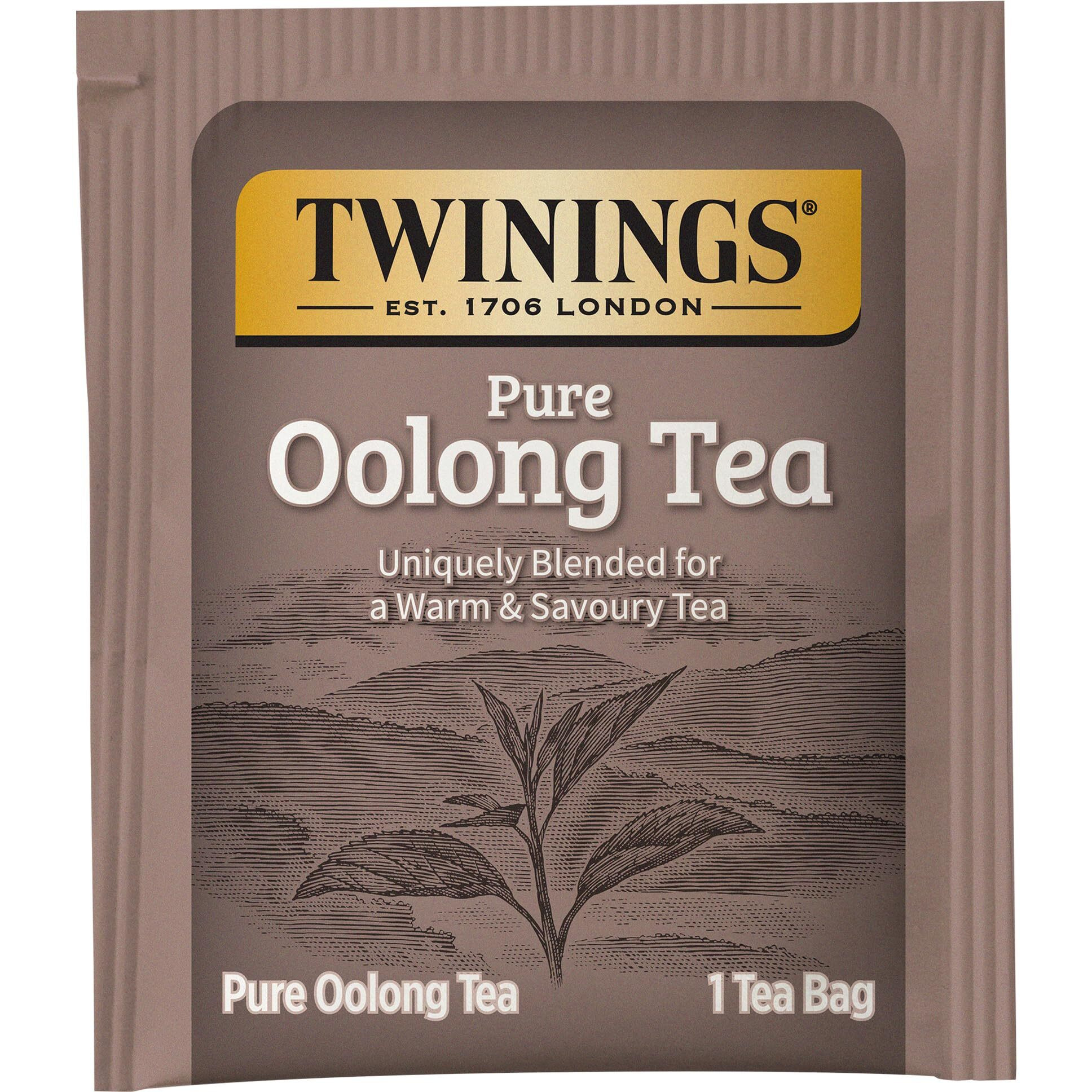 Twinings Pure Oolong Individually Wrapped Black Tea Bags, 20 Count Pack Of 6, Caffeinated, Warm, Nutty Flavor & Golden Colour