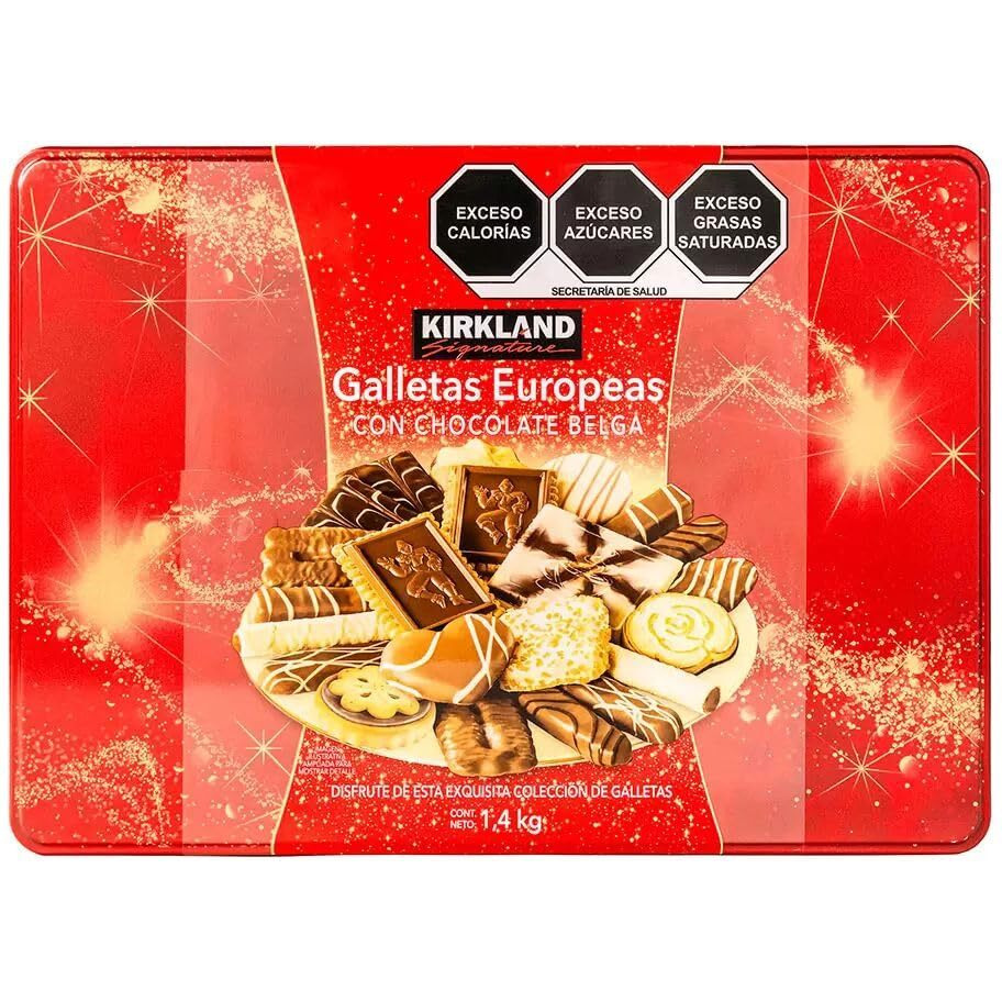 European Cookies Kirkland Signature With Belgian, Chocolate, 49.4 Oz