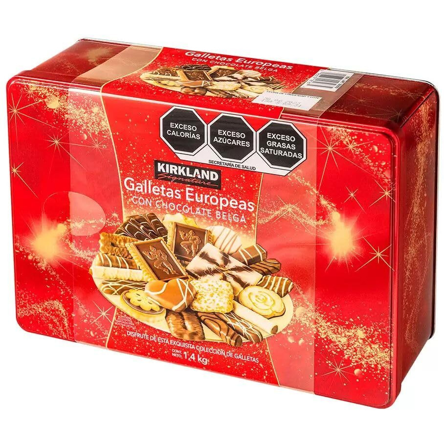 European Cookies Kirkland Signature With Belgian, Chocolate, 49.4 Oz