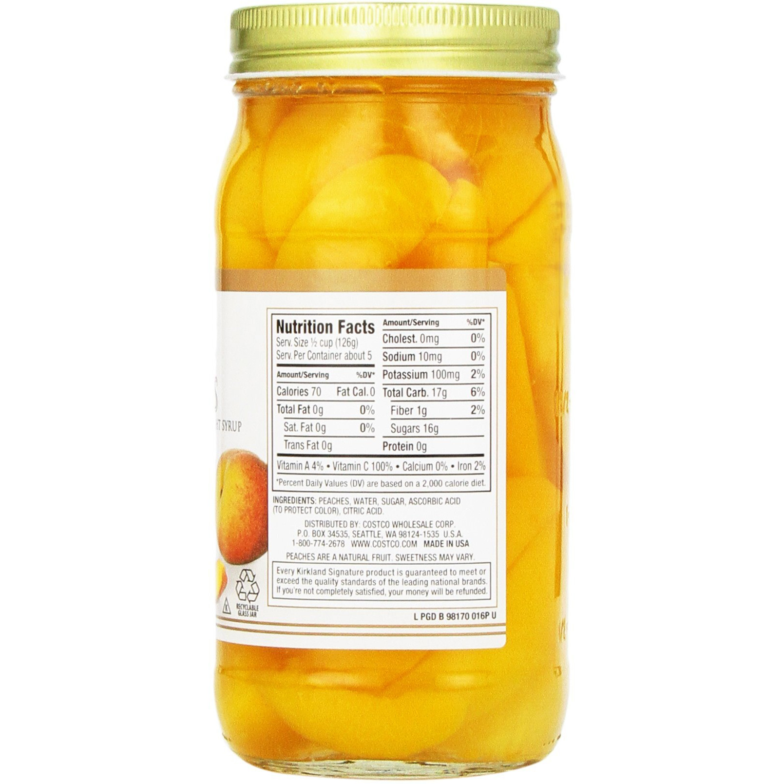 Kirkland Sliced Peaches, 24 Ounce (Pack Of 4)