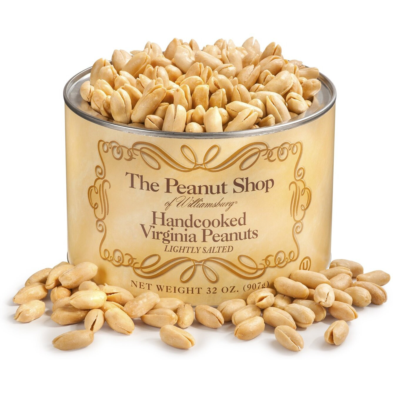 The Peanut Shop Of Williamsburg Handcooked Virginia Peanuts, Lightly Salted, 32 Ounce