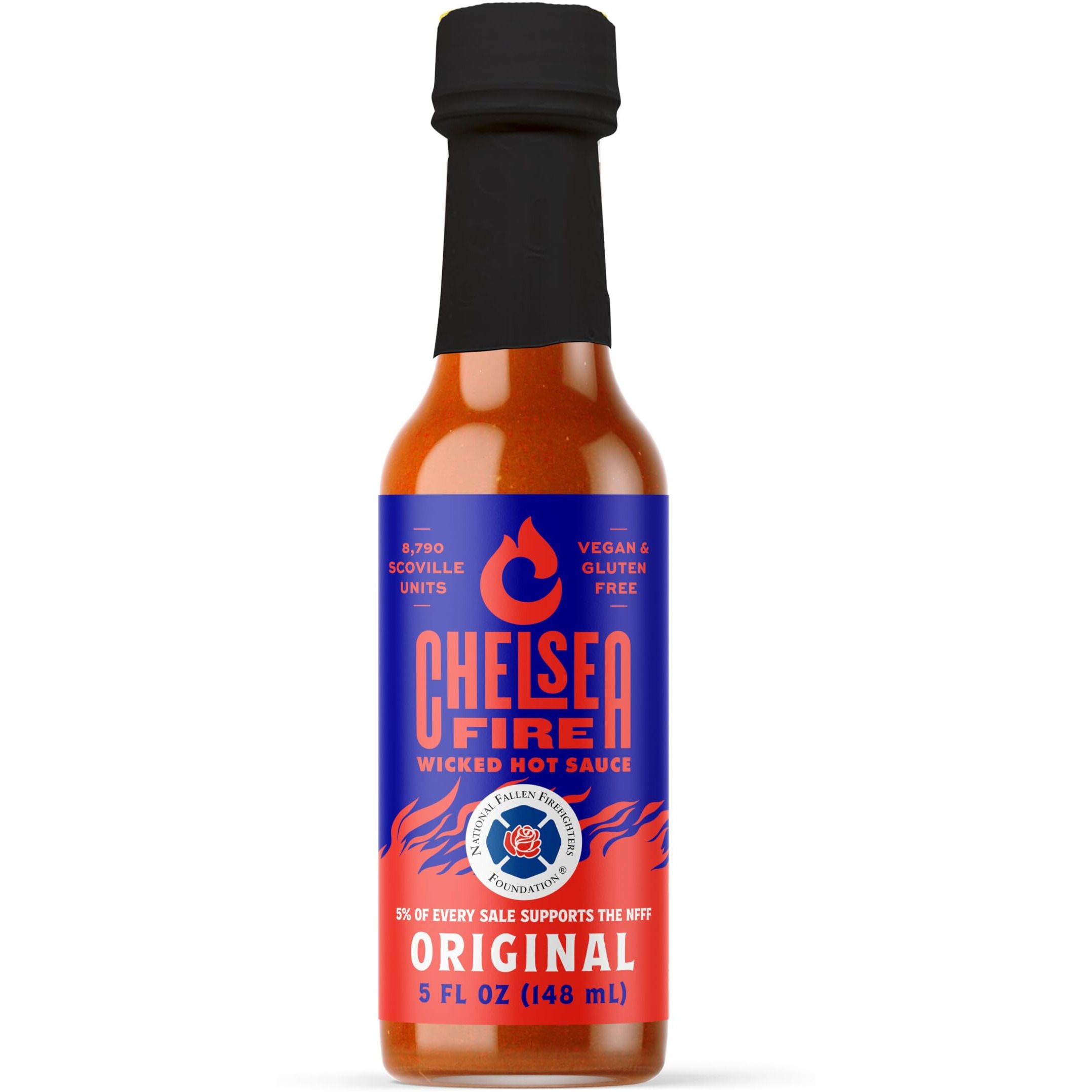Chelsea Fire Wicked Hot Original Hot Sauce - Sweet And Spicy Tropical Heat, Gourmet Hot Sauce With Fresh Original Flavor - Perfect For Grilling, Marinades, And Dipping - 5 Fl Oz Bottle