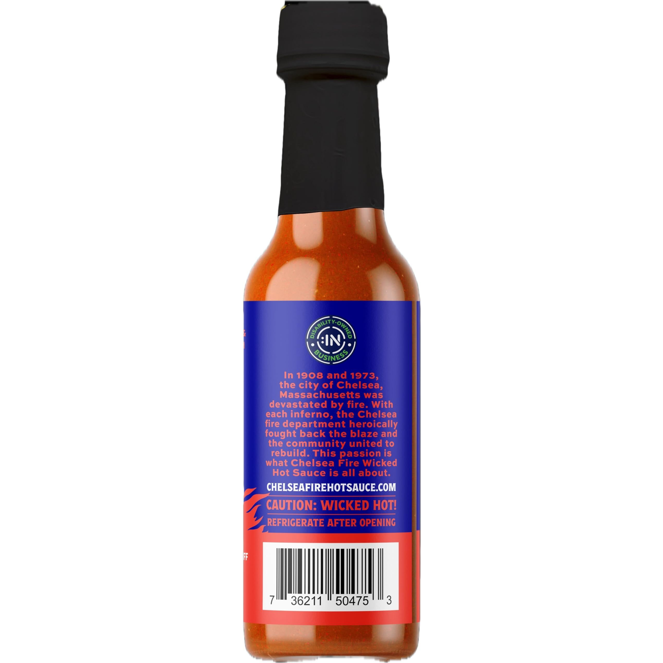 Chelsea Fire Wicked Hot Original Hot Sauce - Sweet And Spicy Tropical Heat, Gourmet Hot Sauce With Fresh Original Flavor - Perfect For Grilling, Marinades, And Dipping - 5 Fl Oz Bottle