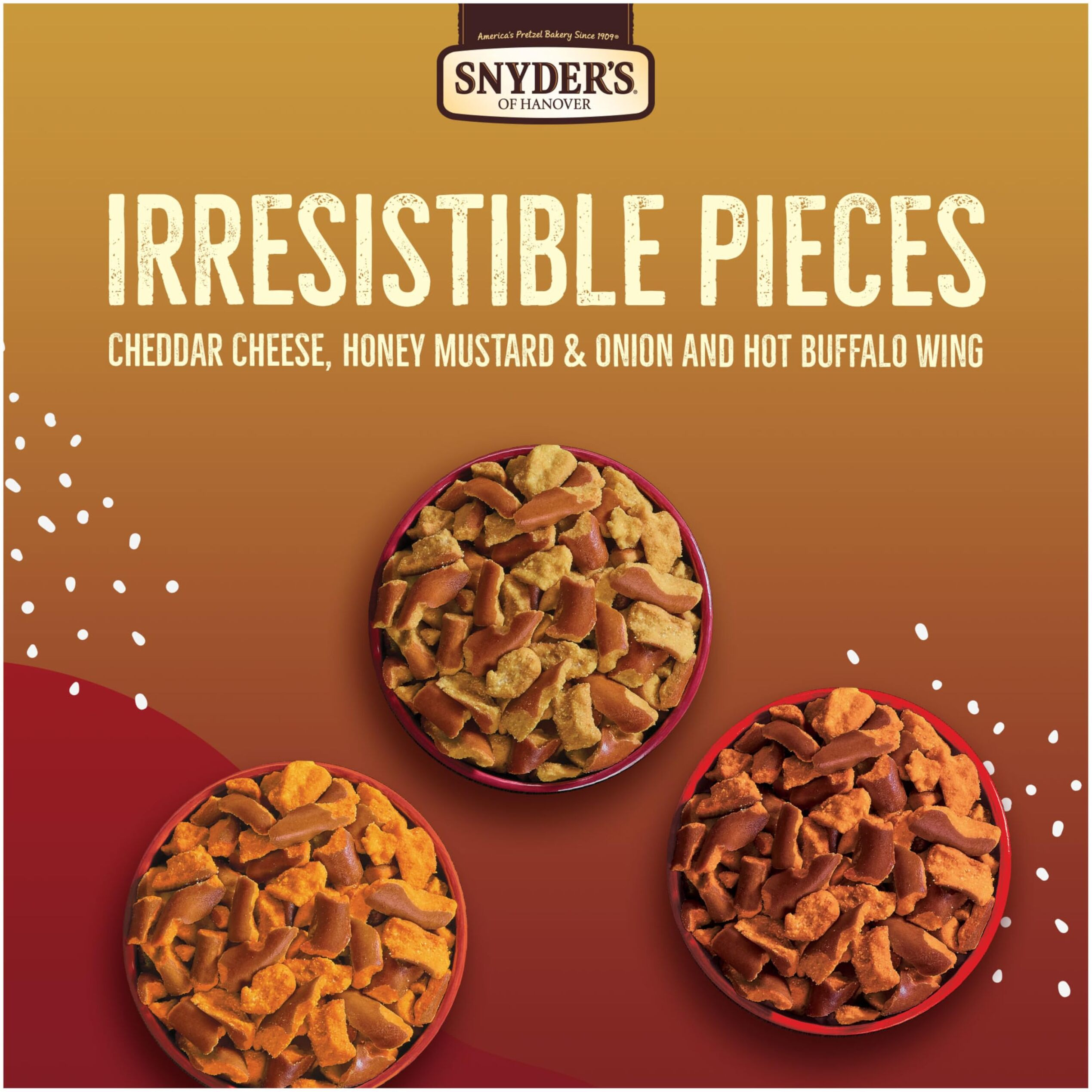 Snyder's Of Hanover Pretzel Pieces, Variety Pack Of Pretzels Individual Packs, 2.25 Oz, 18 Ct (Pack Of 18)