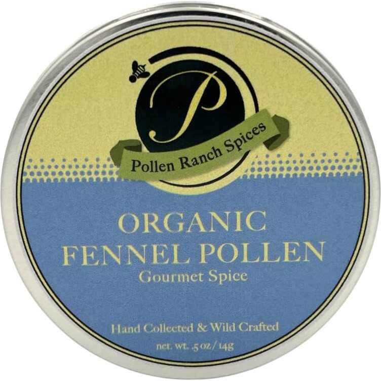 Pollen Ranch's Organic Fennel Pollen Spice, Perfect For Cooking And Seasoning With Fennel Flavor, Made From Premium Organic Fennel Flowers - 0.5 Oz. Tin