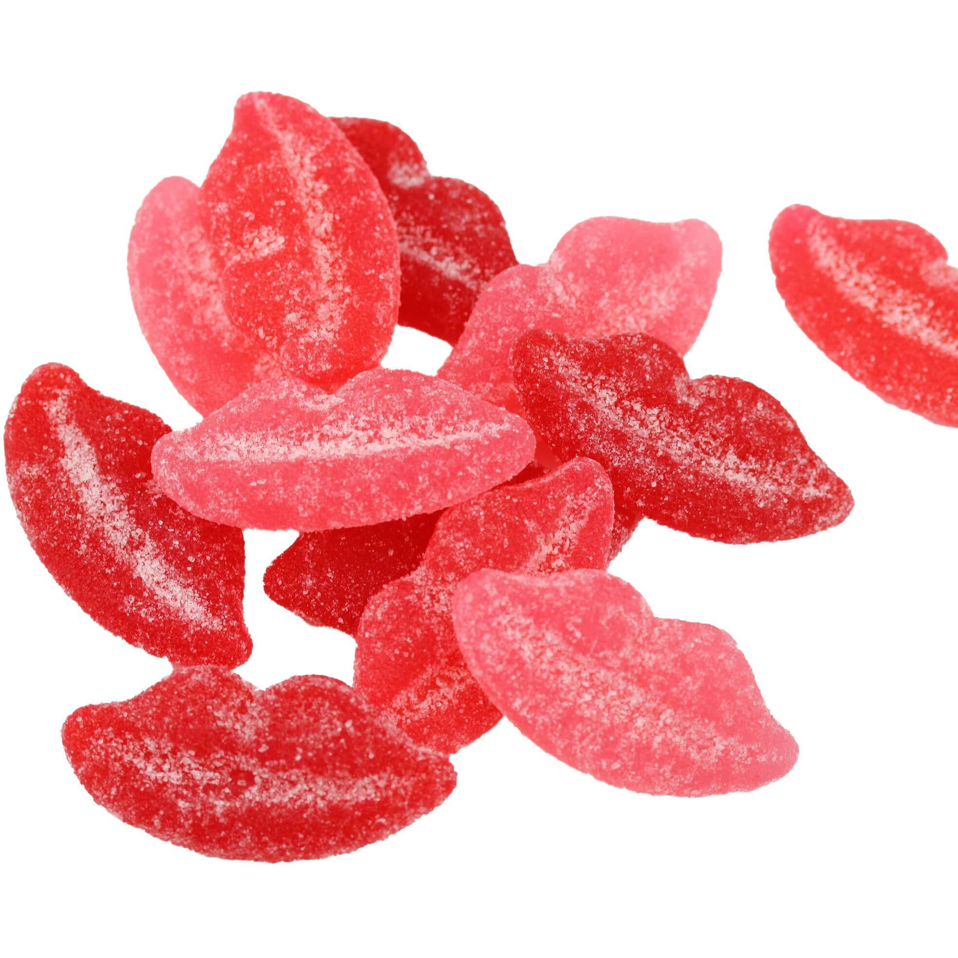Gimbal's Fine Candies Sour Pucker-Up Gummy Lips, 1 Lb, 68 Pieces, Assorted Flavors