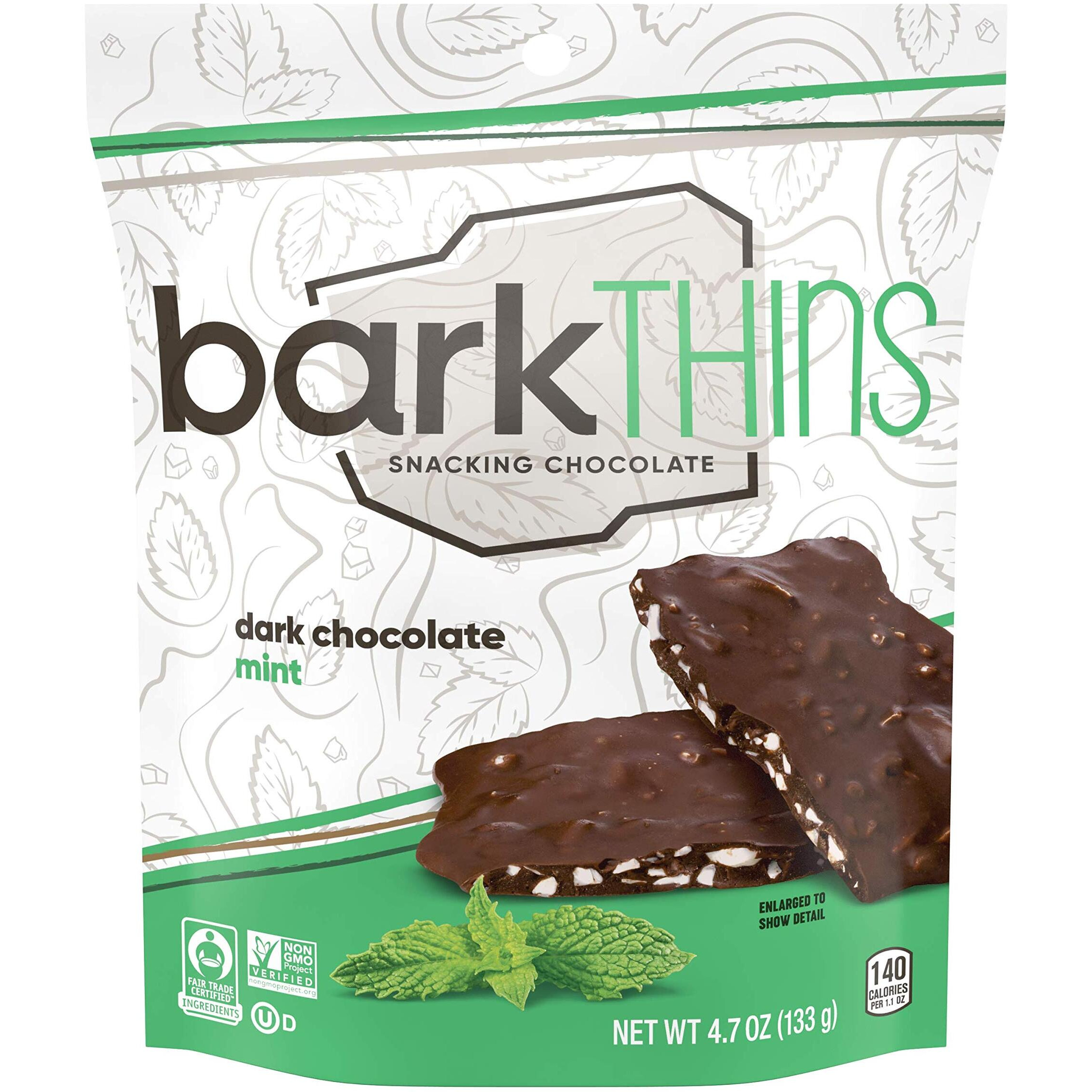 Barkthins Snacking Dark Chocolate, Mint, 4.7 Ounce (Pack Of 12)