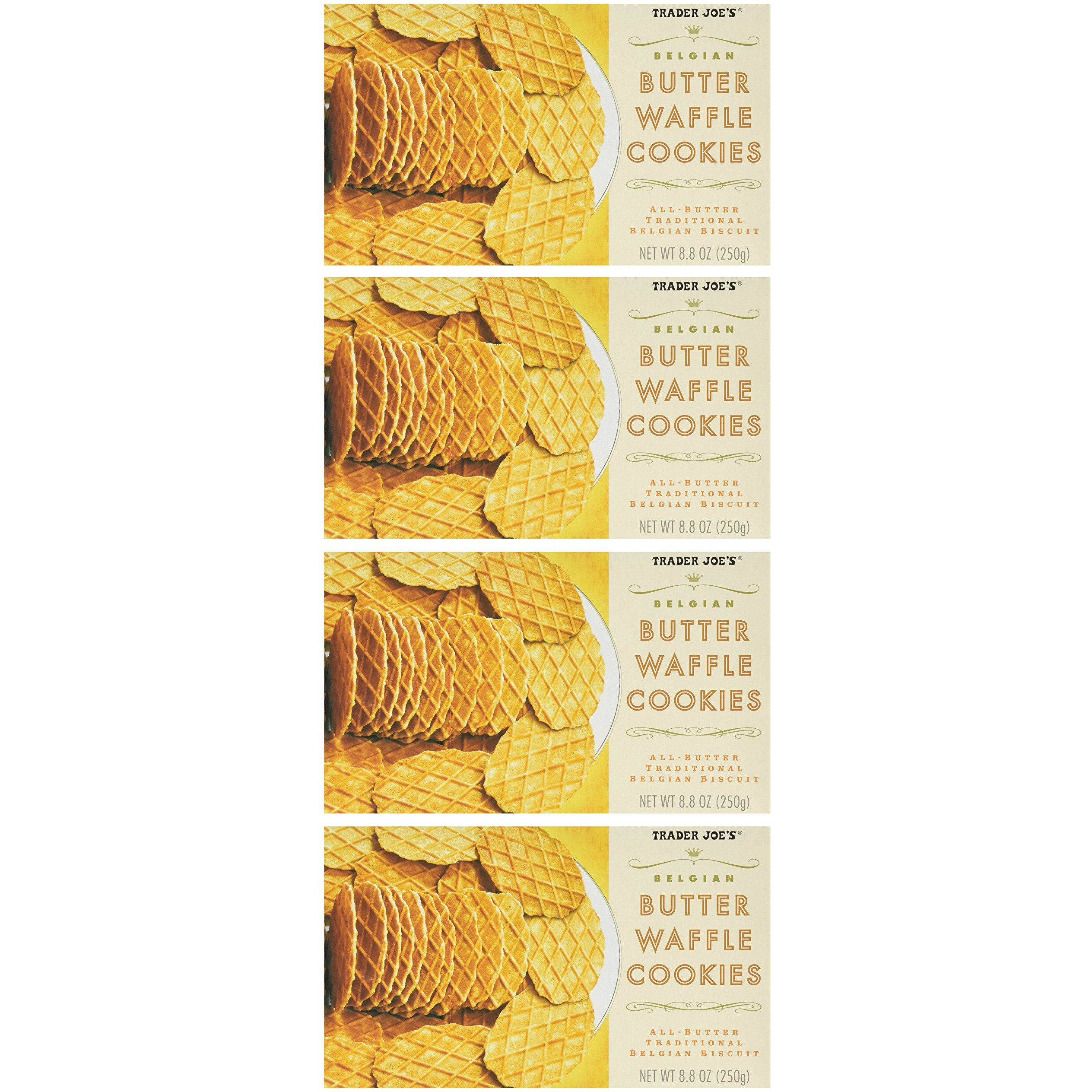 Trader Joe's Belgian Butter Waffle Cookies,8.8 Ounce (Pack Of 4)