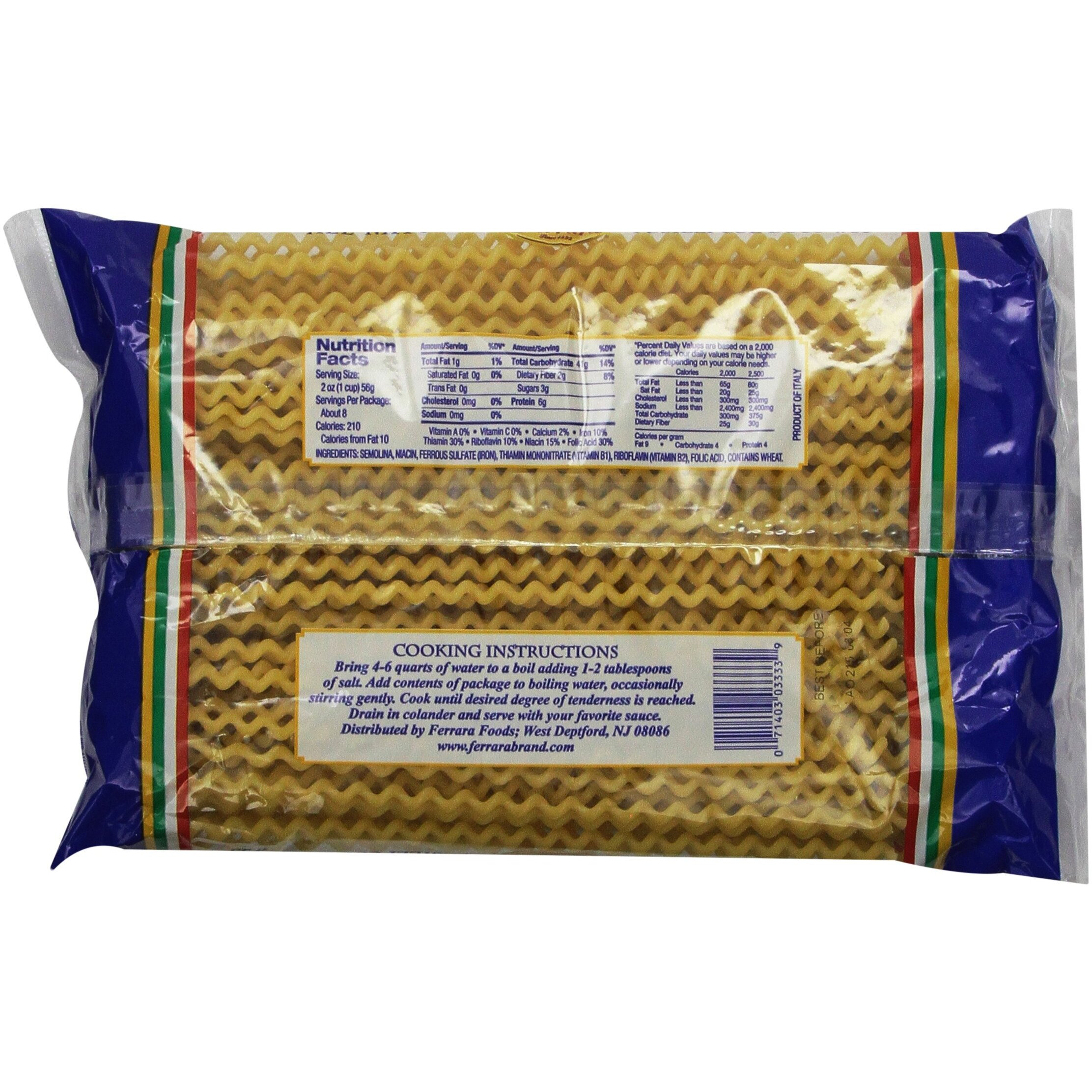 Ferrara - Fusilli Col Buco (Long Fusilli) N. 33, (4)- 16 Oz. Packages
