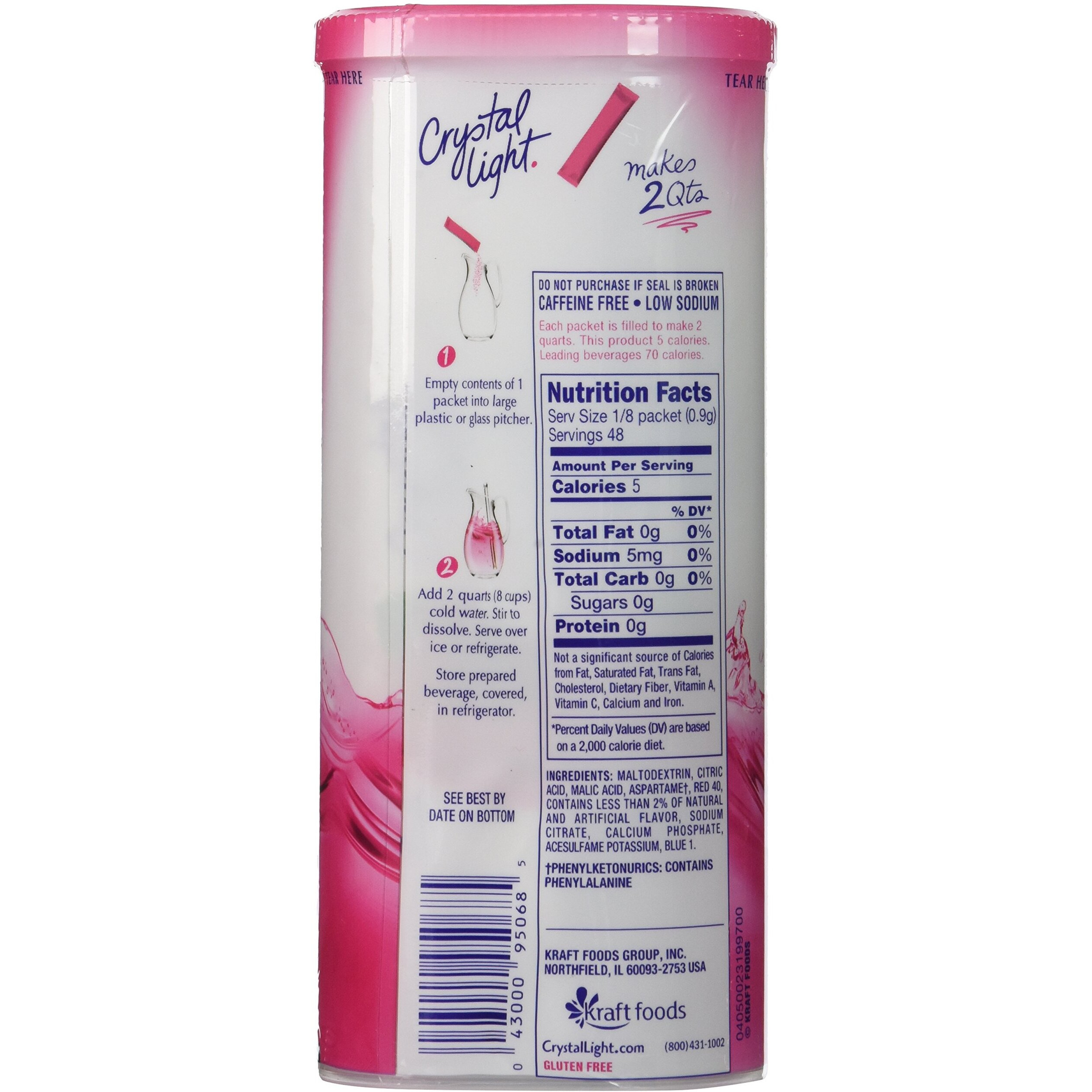 Crystal Light Raspberry Ice Drink Mix (12-Quart), 1.3 Ounce Packages (Pack Of 4)