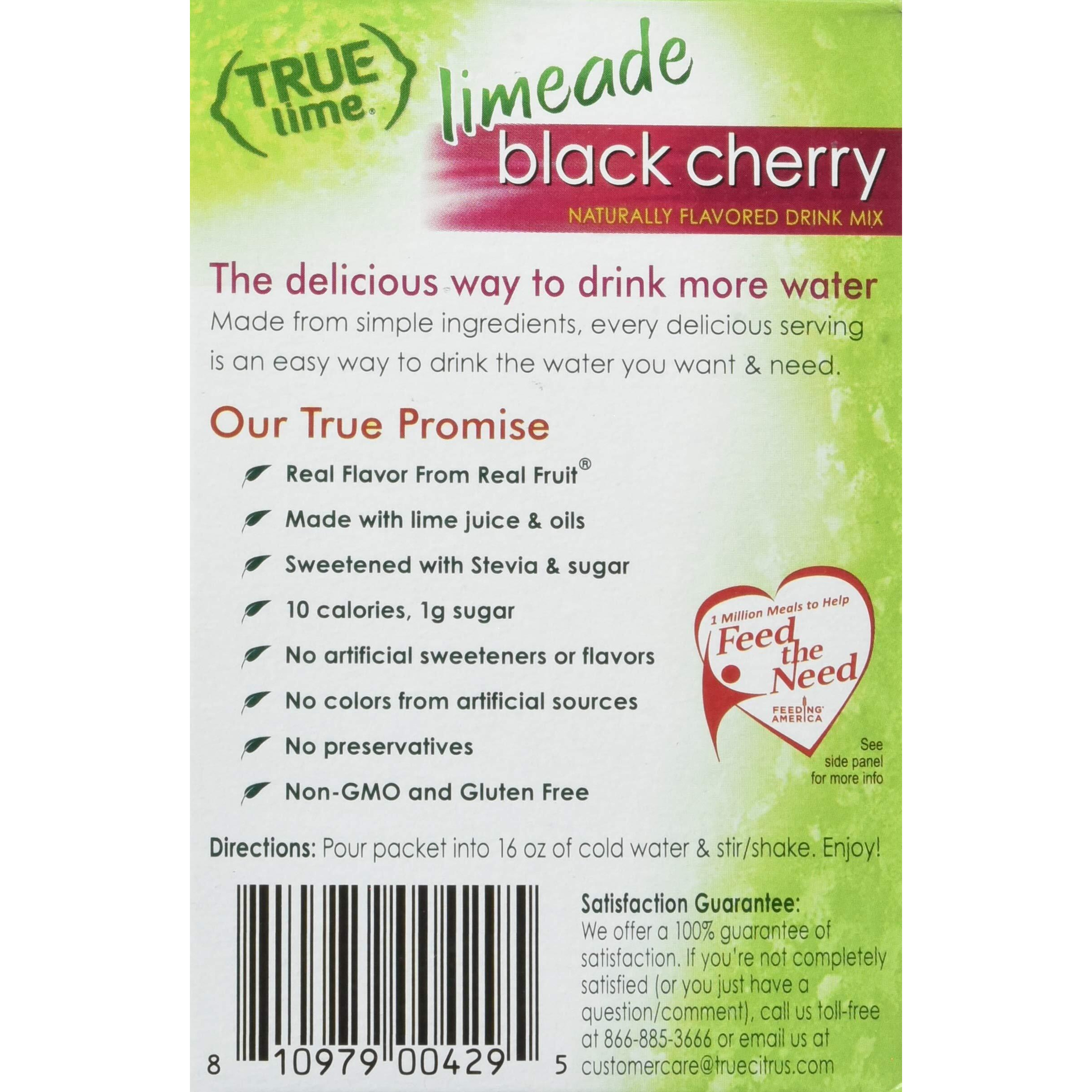 True Black Cherry Limeade Drink Mix, 10 Count, Pack Of 4