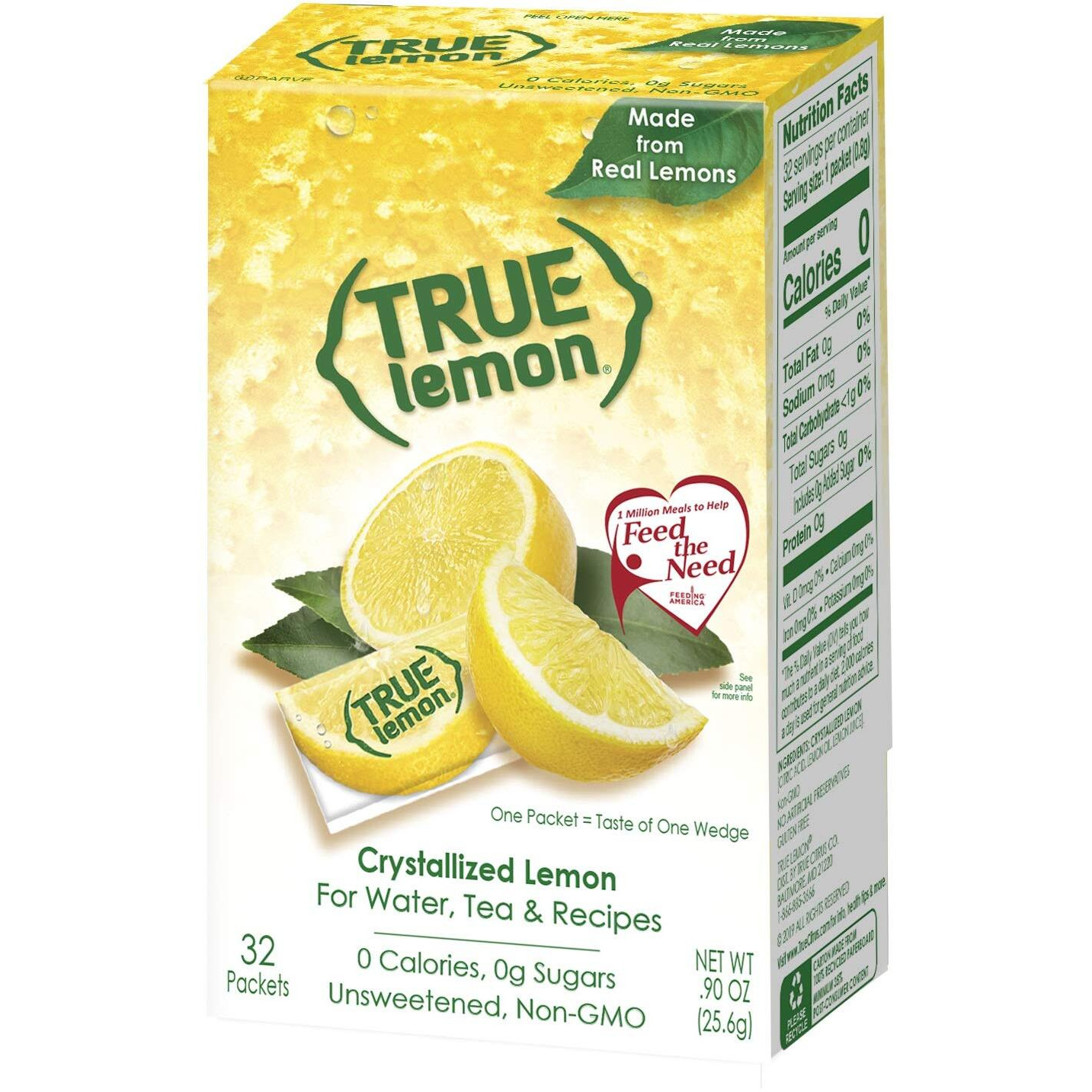 True Lemon, Lime, Orange & Grapefruit 32Ct Boxes Sampler Pack (4 Packs)