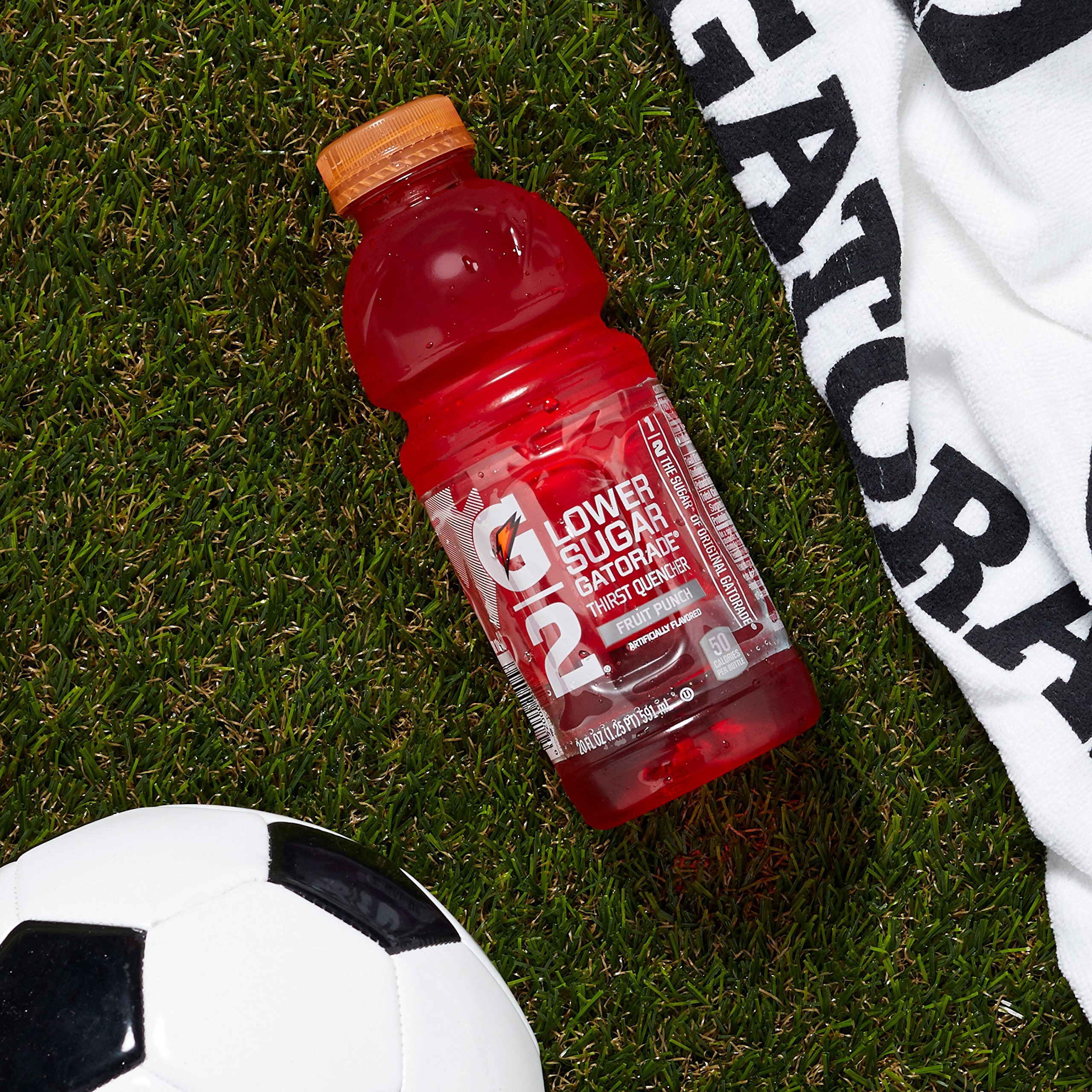 Gatorade G2 Thirst Quencher, Lower Sugar, Fruit Punch, 12 Ounce Bottles (Pack Of 24)