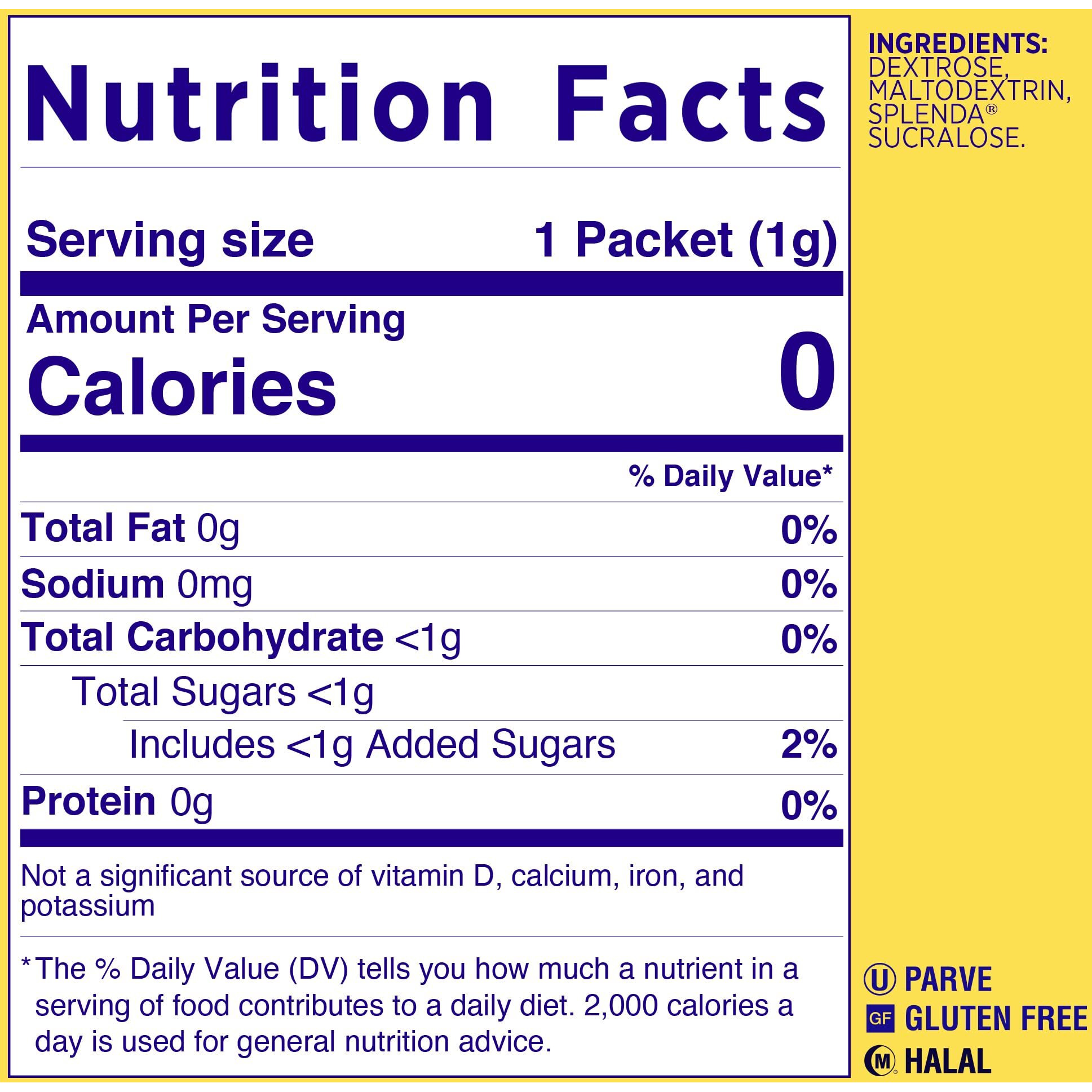 Splenda No Calorie Sweetener Value Pack, 1000 Individual Packets, 2.2 Lbs,1000 Count (Pack Of 1)