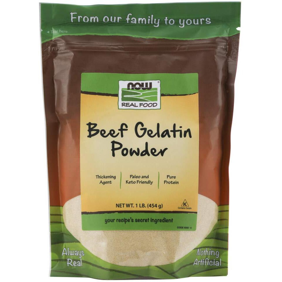 Now Foods, Beef Gelatin Powder, Natural Thickening Agent, Source Of Protein, 1-Pound (Packaging May Vary)