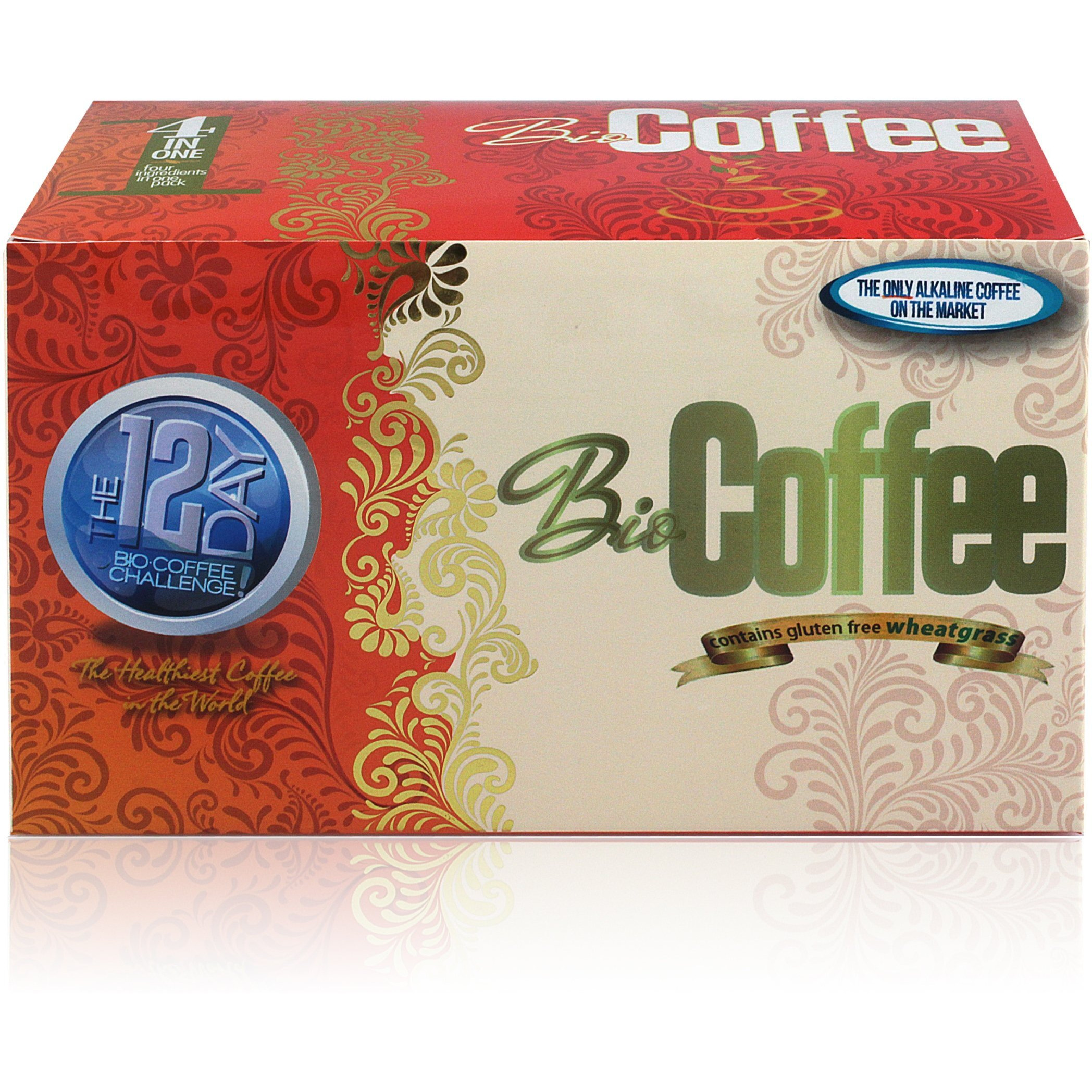 Bio Coffee- First Organic Instant Non-Dairy Alkaline Coffee (1 Box)