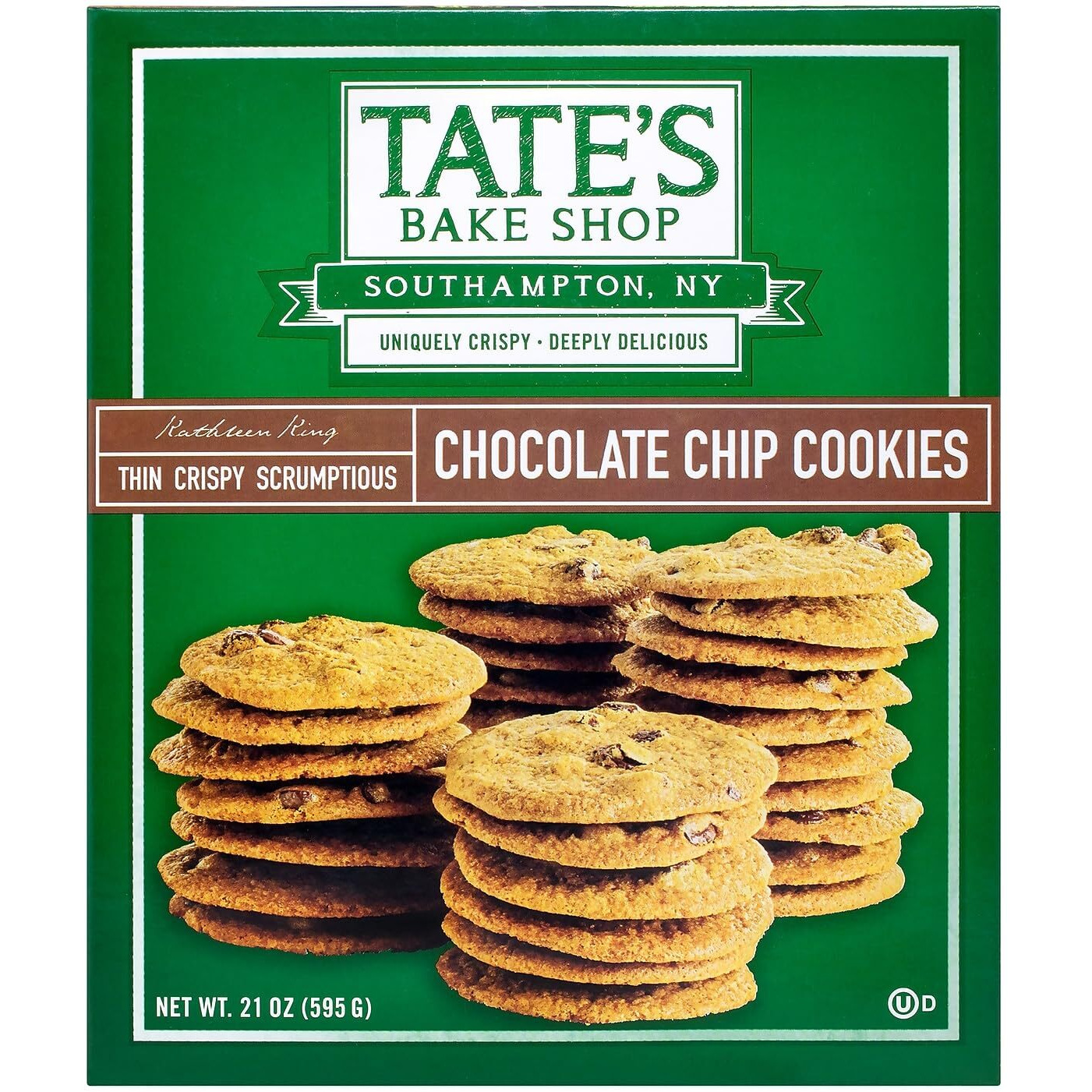 Tate's Bake Shop Thin Crispy Scrumptious Chocolate Chip Cookie Box, 21 Ounce