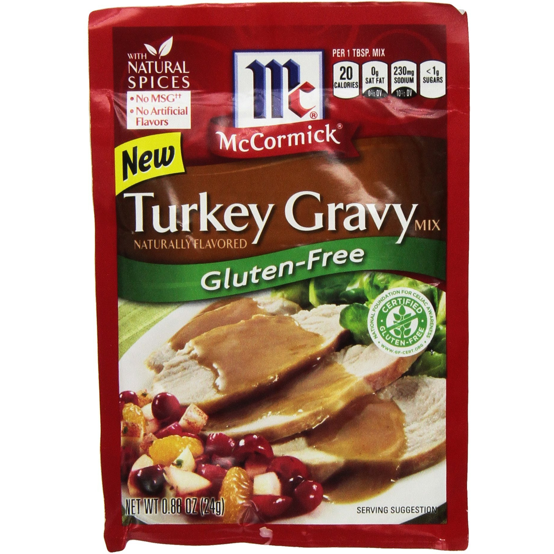 Mccormick Gluten Free Turkey Gravy Mix (4 Pack) .88 Oz Packets
