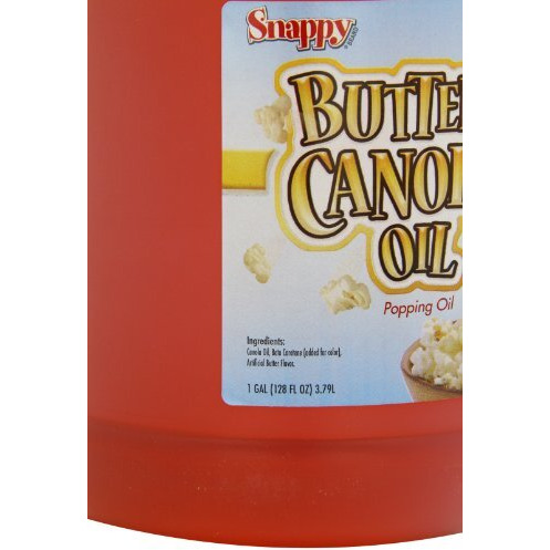 Snappy Popcorn 1 Gallon Snappy Buttery Canola Oil, 9 Pound