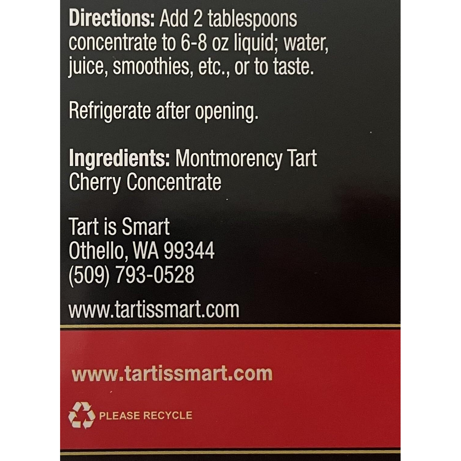 Tart Is Smart, Montmorency Tart Cherry Juice Concentrate, 32 Ounce (Pack Of 1)