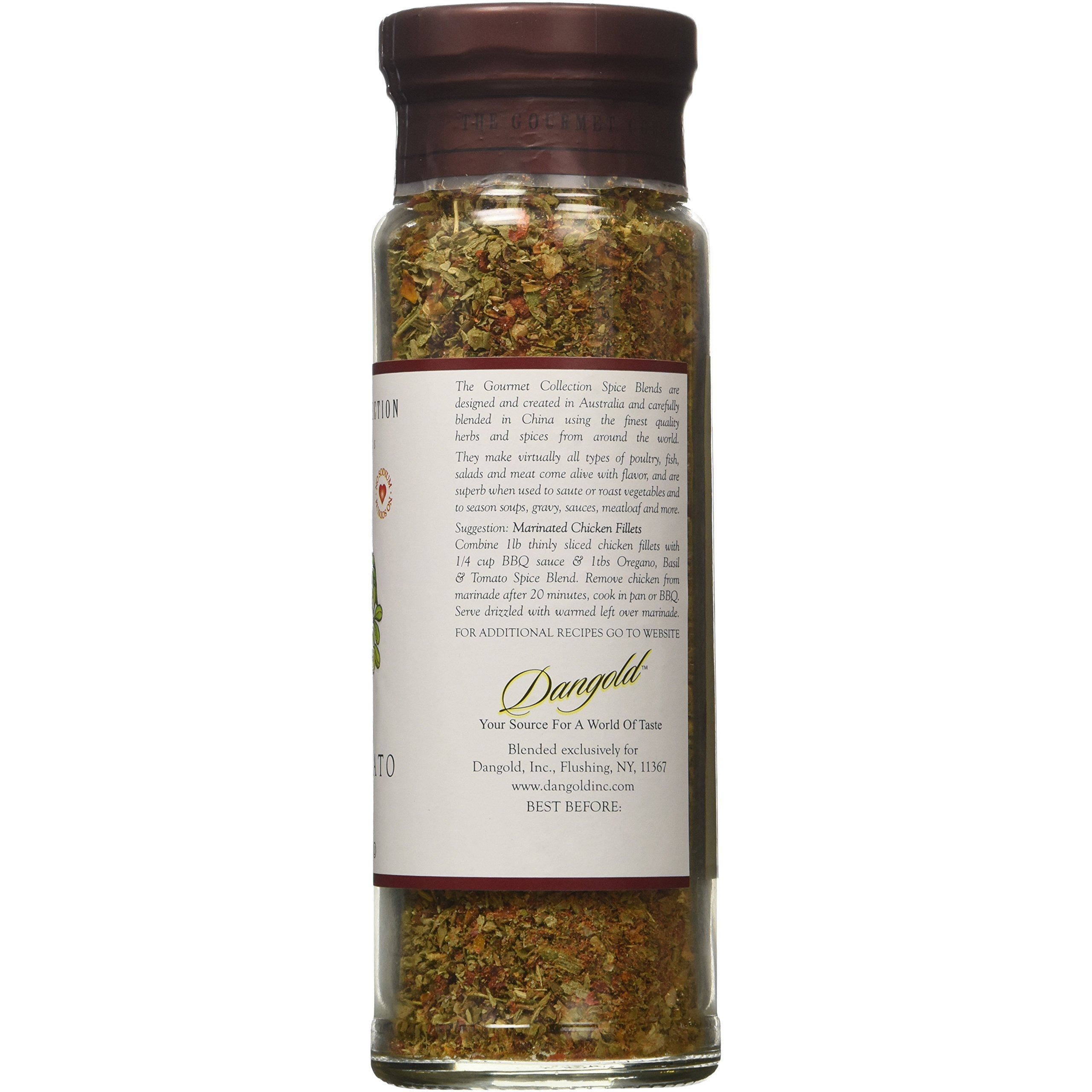 The Gourmet Collection Spice & Seasoning Blend Oregano Basil & Tomato Spice Blend Greek, Mediterranean, Italian Herb Seasoning Salt Free 156 Servings.