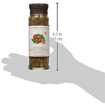 The Gourmet Collection Spice & Seasoning Blend Oregano Basil & Tomato Spice Blend Greek, Mediterranean, Italian Herb Seasoning Salt Free 156 Servings.
