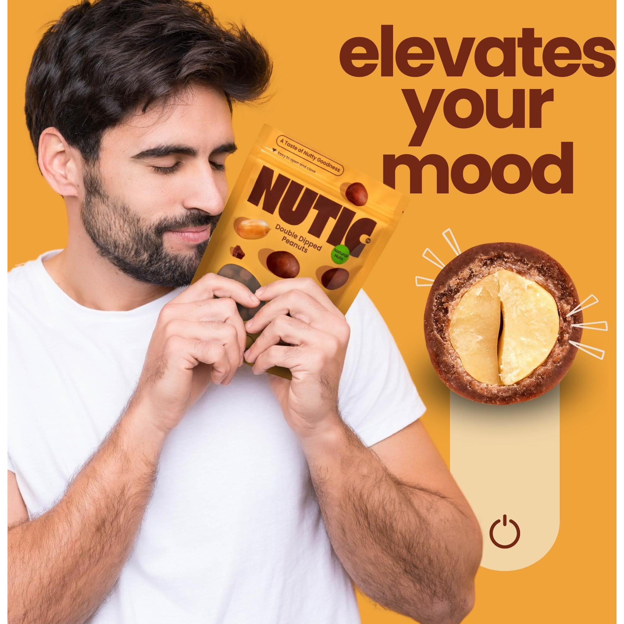 Nutic Double Dipped Milk Chocolate Covered Peanuts - 2Lb, Roasted Crunch, Two Layers Of Milk Chocolate, Melts On Tongue, Ideal For Weddings & Holidays, Sweet Nutty Treat - (Pack Of 1)