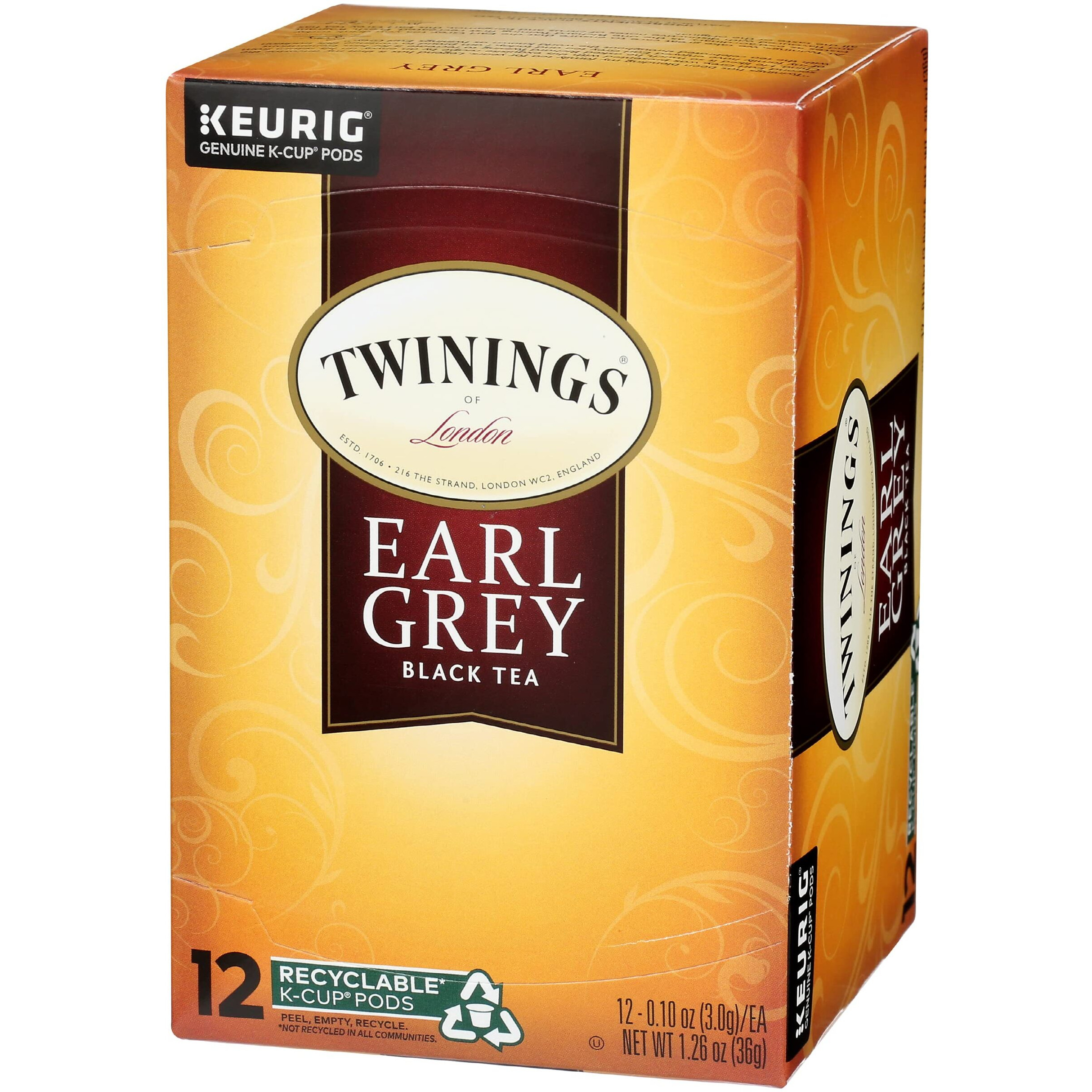 Twinings Tea Earl Grey Tea, K-Cup, 12 Ct