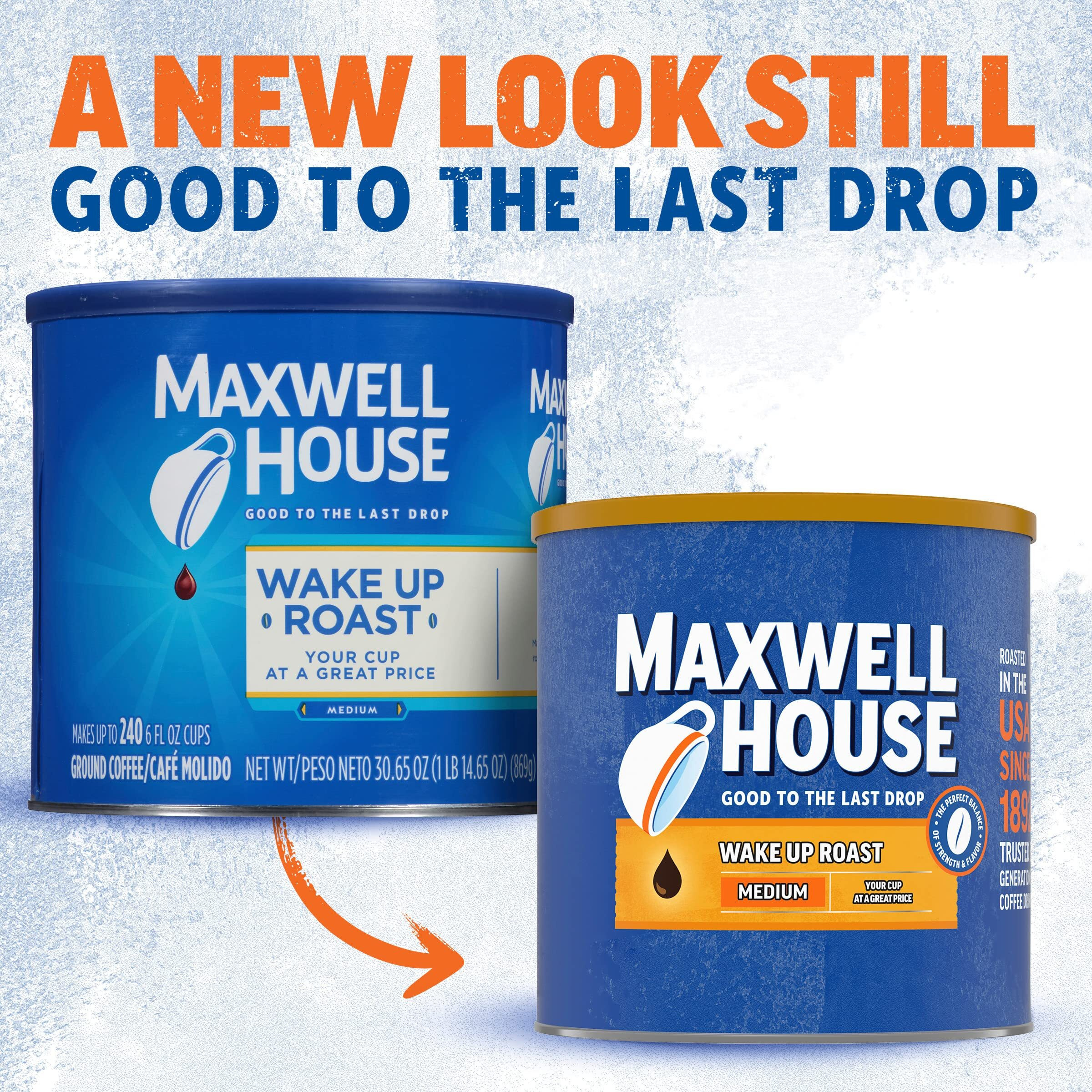 Maxwell House Wake Up Roast Medium Roast Ground Coffee (30.65 Oz Canister)