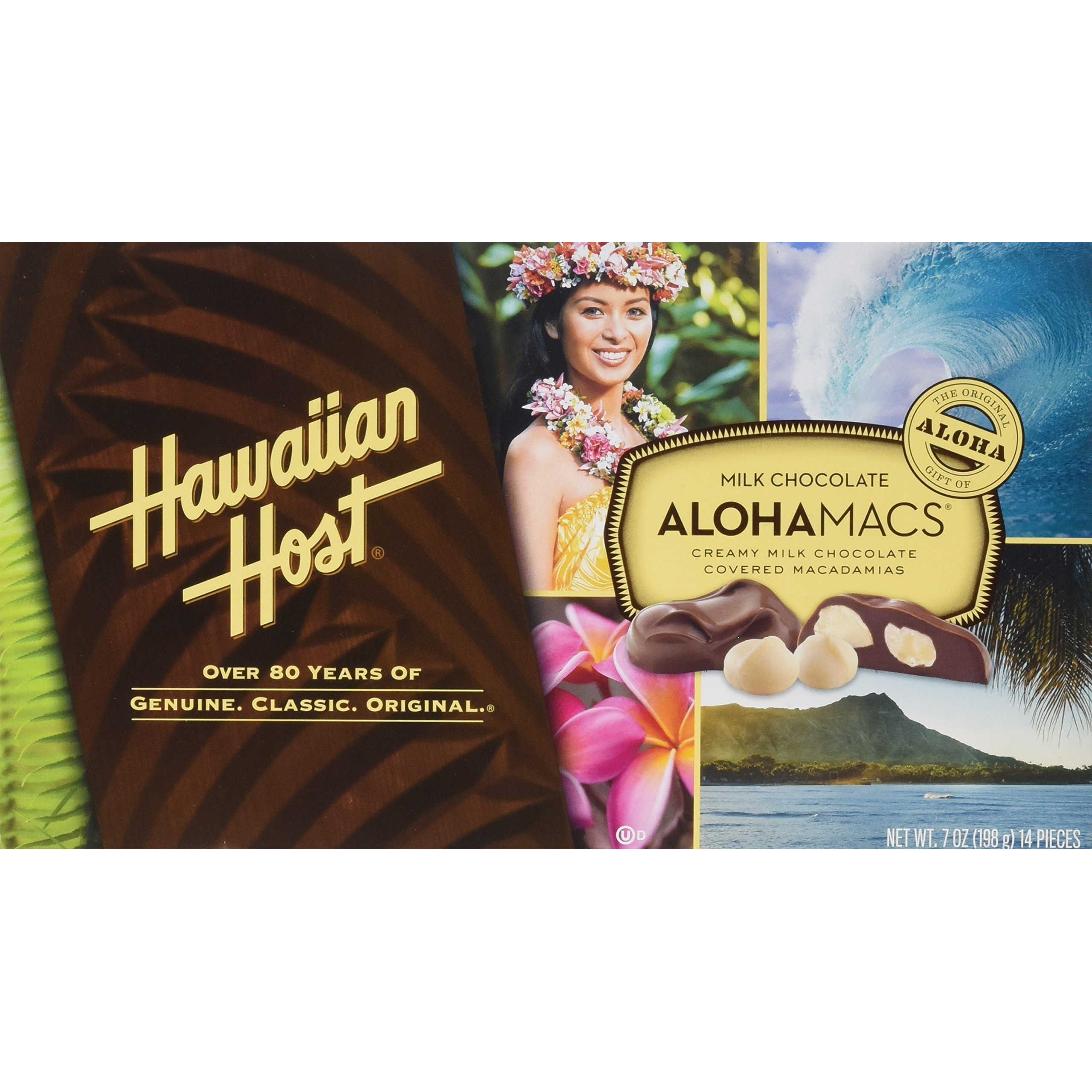 Hawaiian Host Aloha Macs Milk Chocolate Macadamia Nuts (6 Ounce Box, 12 Pieces) (1 Box)