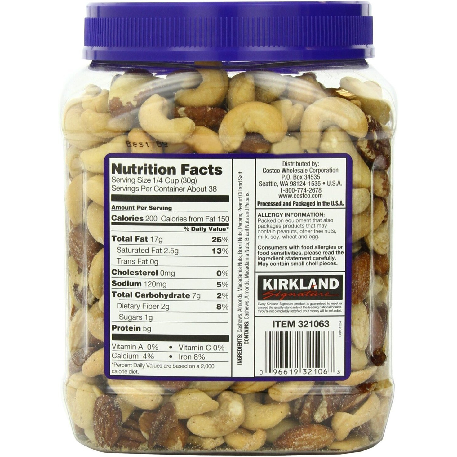 Kirkland Signature Mixed Nuts, Fancy, 40 Ounce (Pack Of 2)