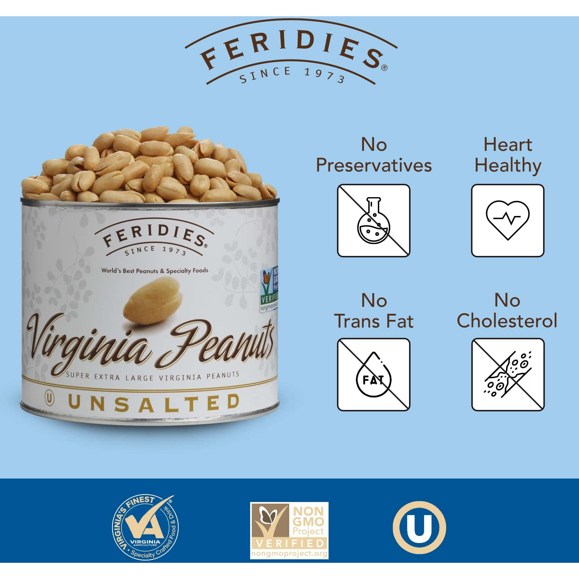 36 Oz Can Unsalted Virginia Peanuts