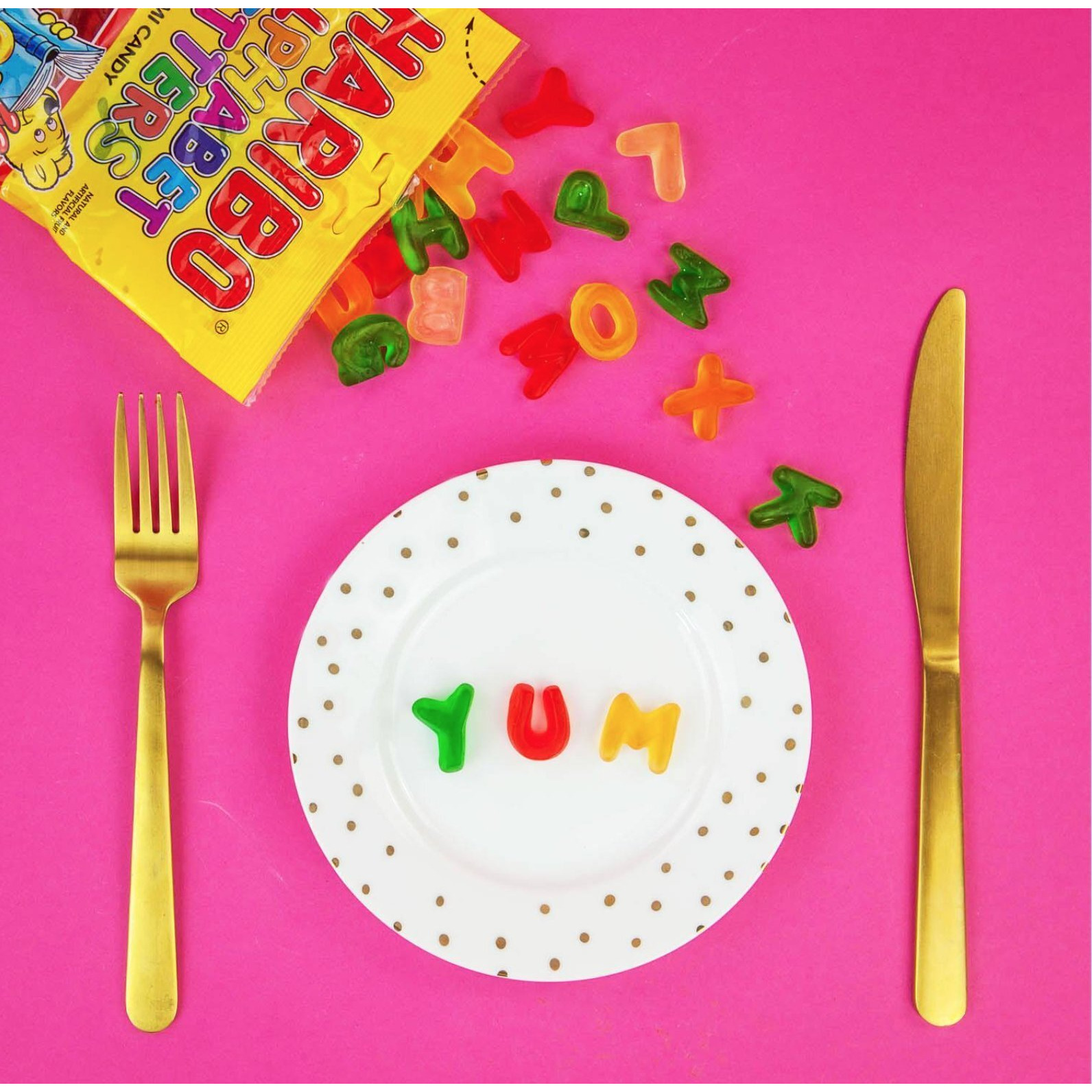 Haribo Gummi Candy, Alphabet Letters, 5 Oz. Bag (Pack Of 12)