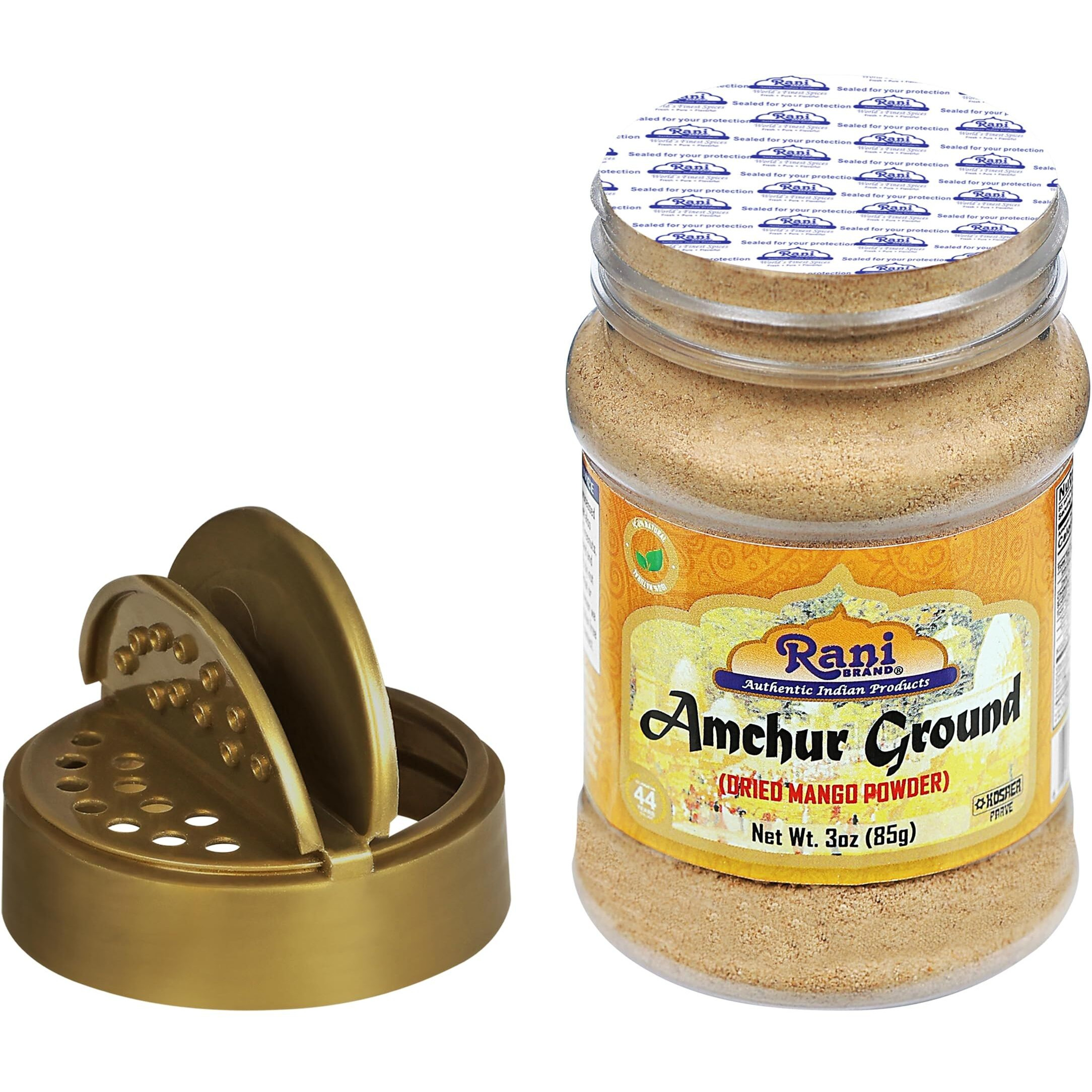 Rani Amchur (Mango) Ground Powder Spice 3Oz (85G) Pet Jar ~ All Natural, Indian Origin | No Color | Gluten Friendly | Vegan | Non-Gmo | Kosher | No Salt Or Fillers