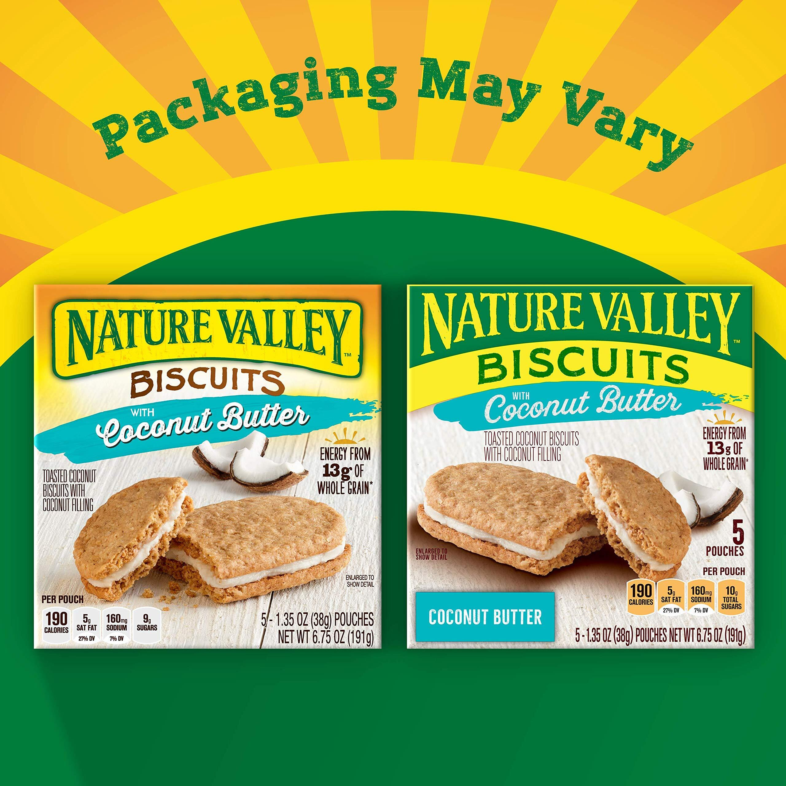 Nature Valley Biscuit Sandwiches, Coconut Butter, Snacks, 5 Ct, 6.75 Oz