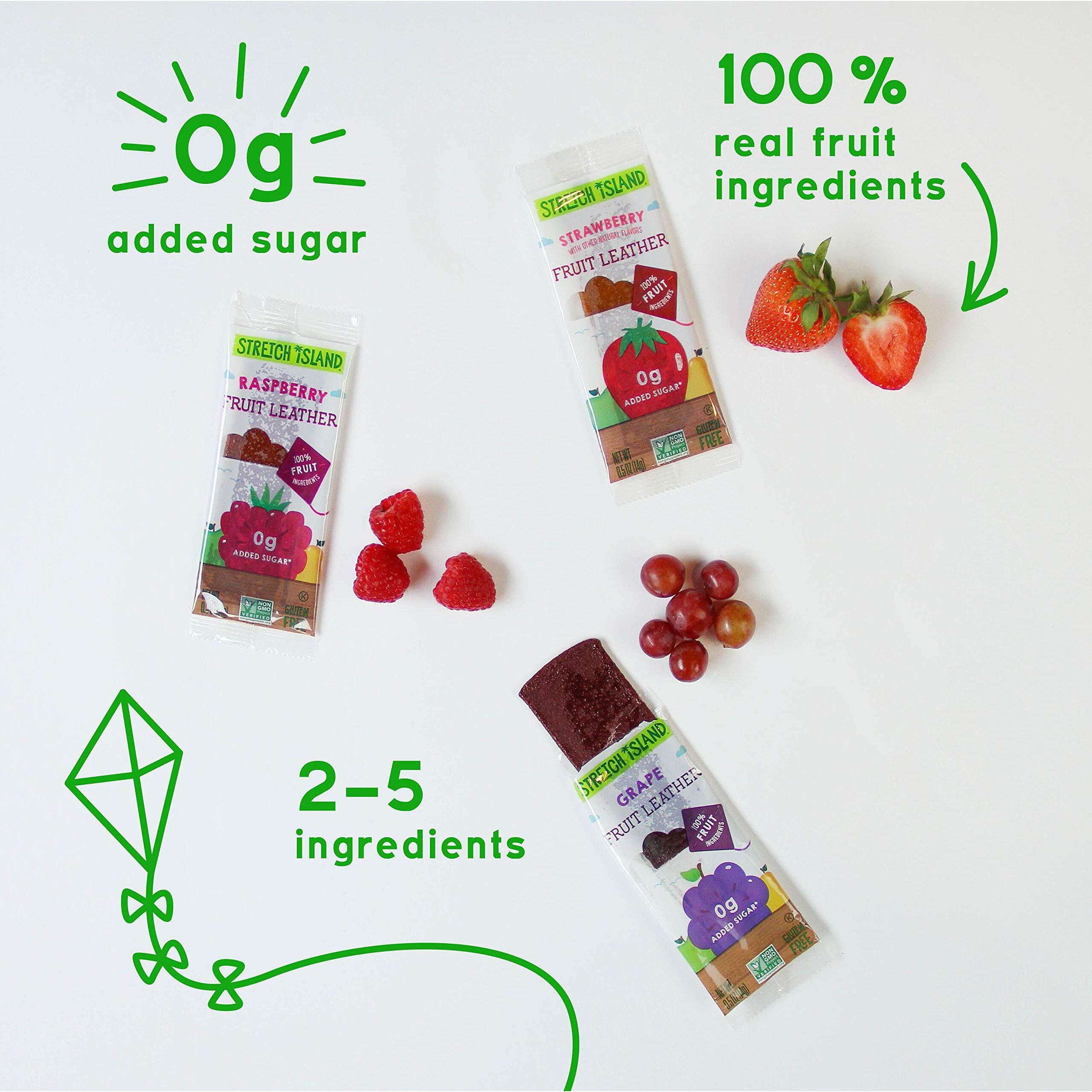 Stretch Island Fruit Leather Snacks Variety Pack, Cherry, Apple, Strawberry, Apricot, Grape, Respberry, 0.5 Ounce (Pack Of 48)