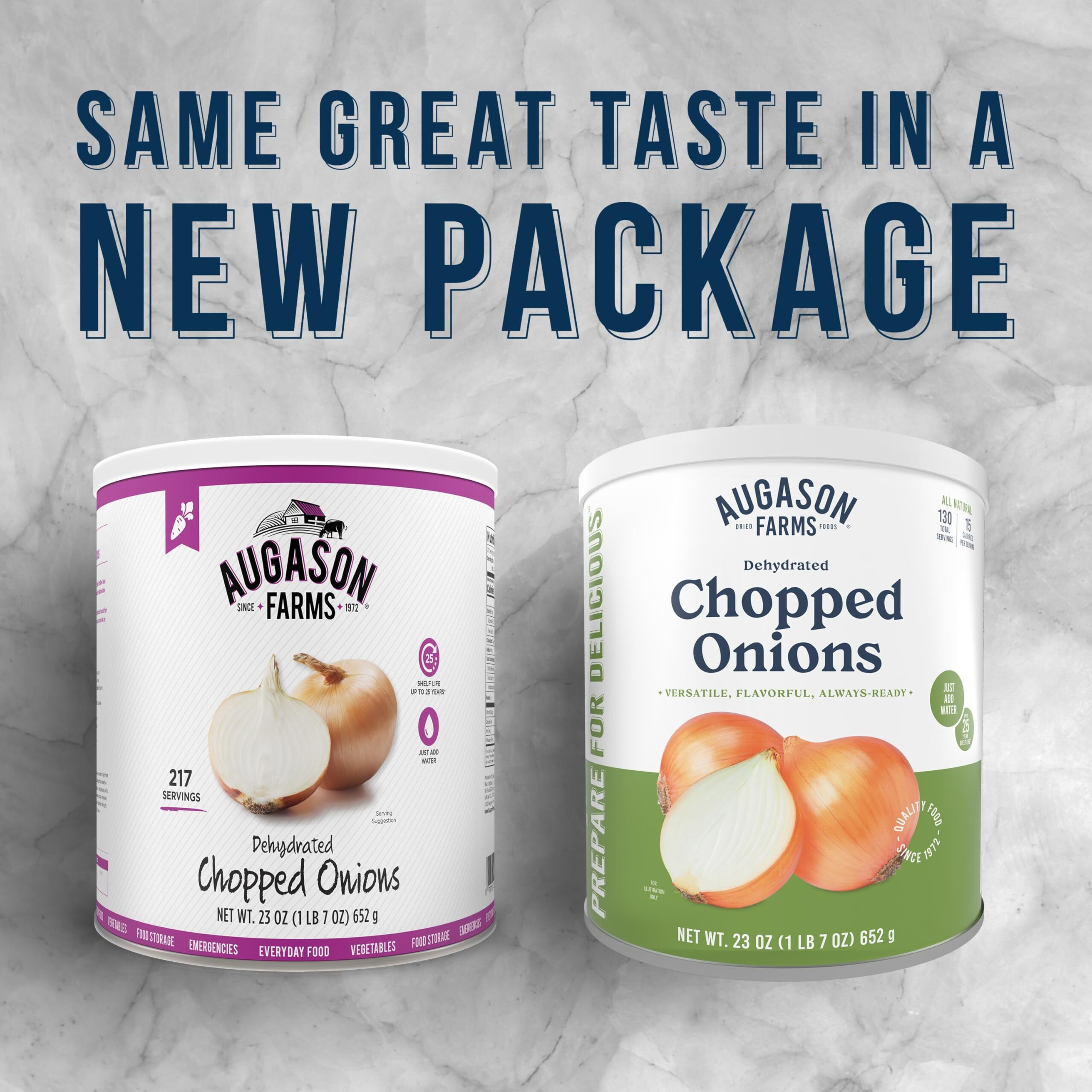 Augason Farms Dehydrated Chopped Onions Can, Emergency Food Supply, Everyday Meals, 130 Servings