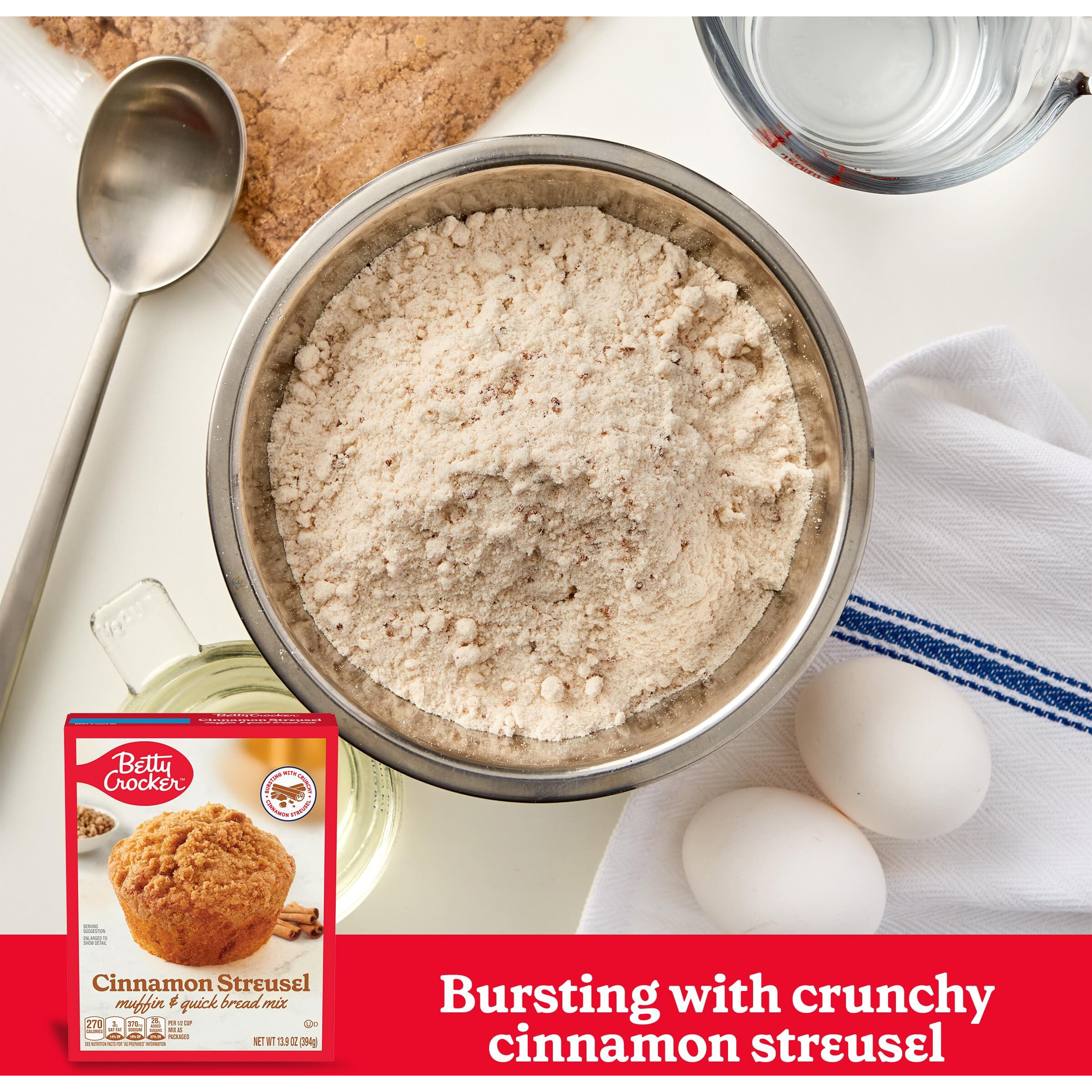 Betty Crocker Cinnamon Streusel Muffin And Quick Bread Mix, 13.9 Oz. (Pack Of 12)