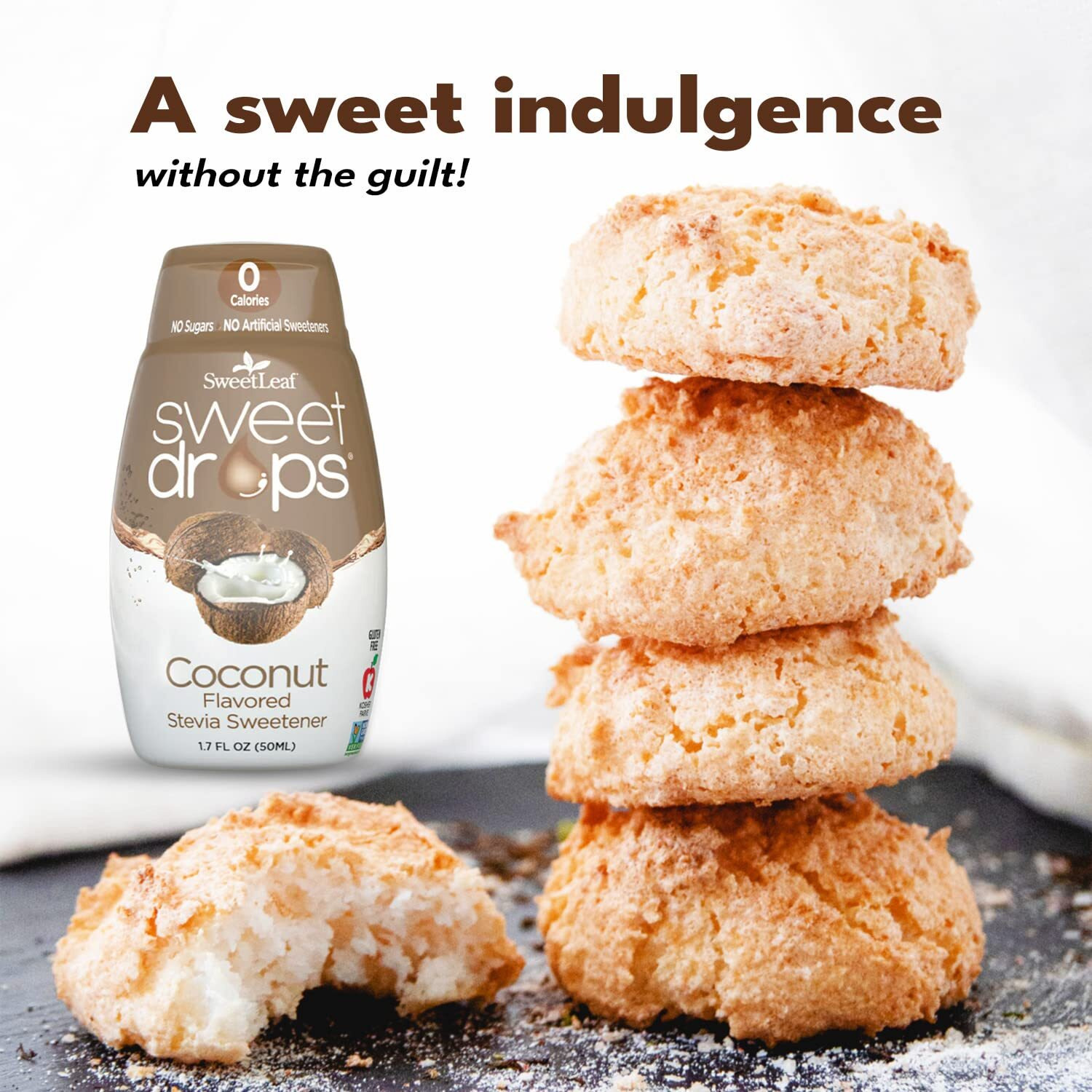 Sweetleaf Sweet Drops Coconut Stevia Liquid Sweetener - Flavor Foods, Keto Coffee With Sugar Free, Zero Calorie, Non-Glycemic Response Sweetleaf Stevia Drops, 1.7 Fl Oz Ea (Pack Of 6)