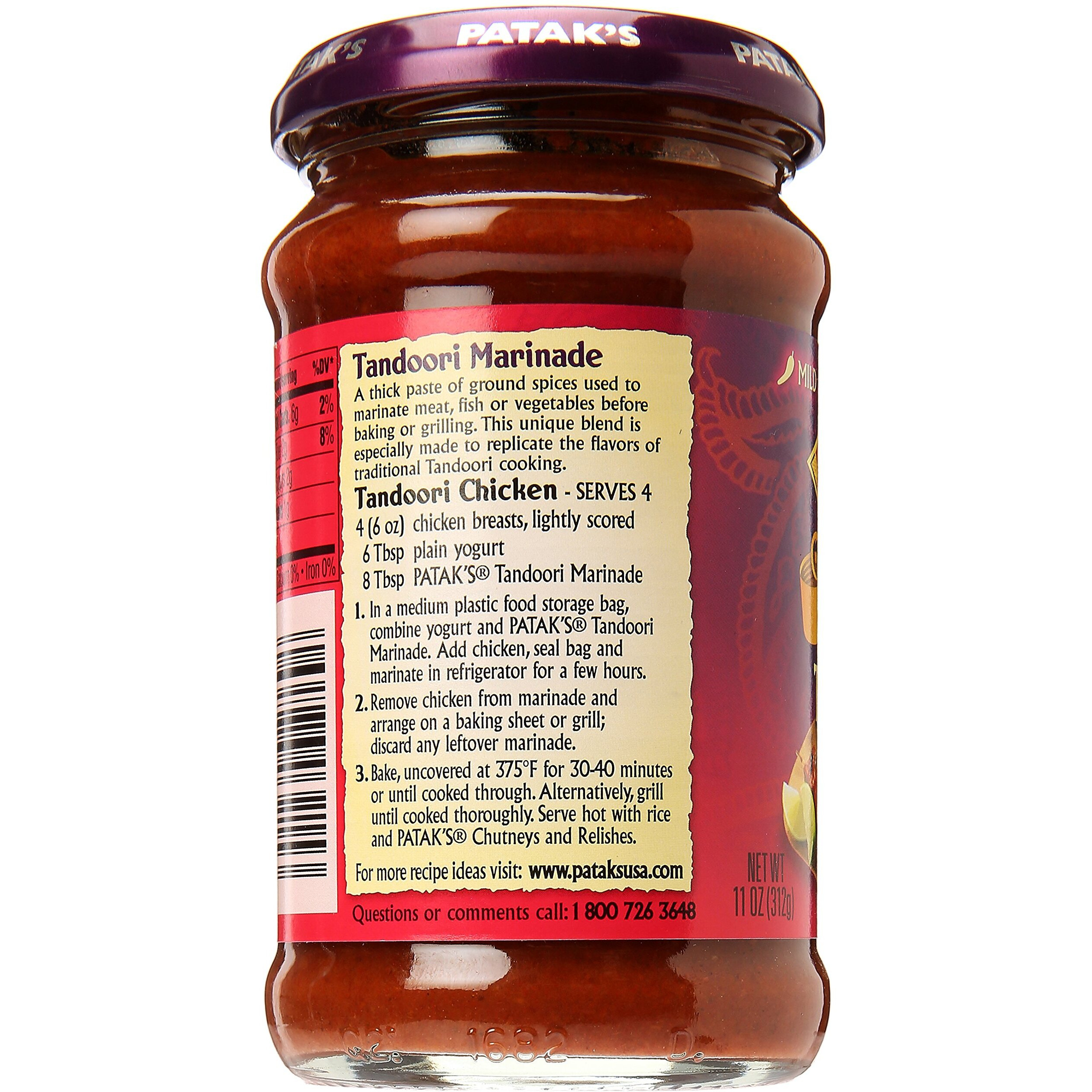 Pataks Paste Tandoori 11Oz