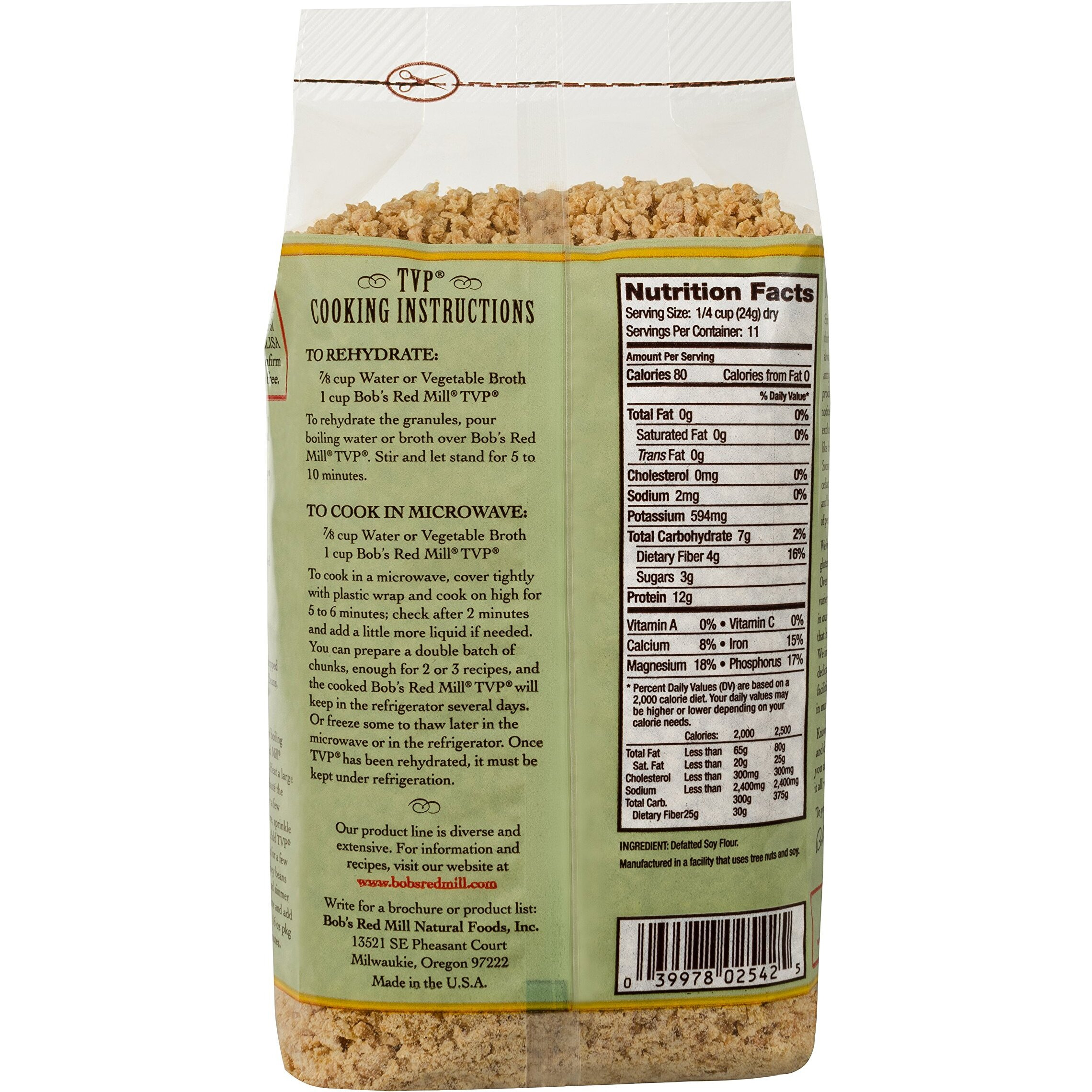 Bob's Red Mill Tvp (Textured Vegetable Protein), 10-Ounce