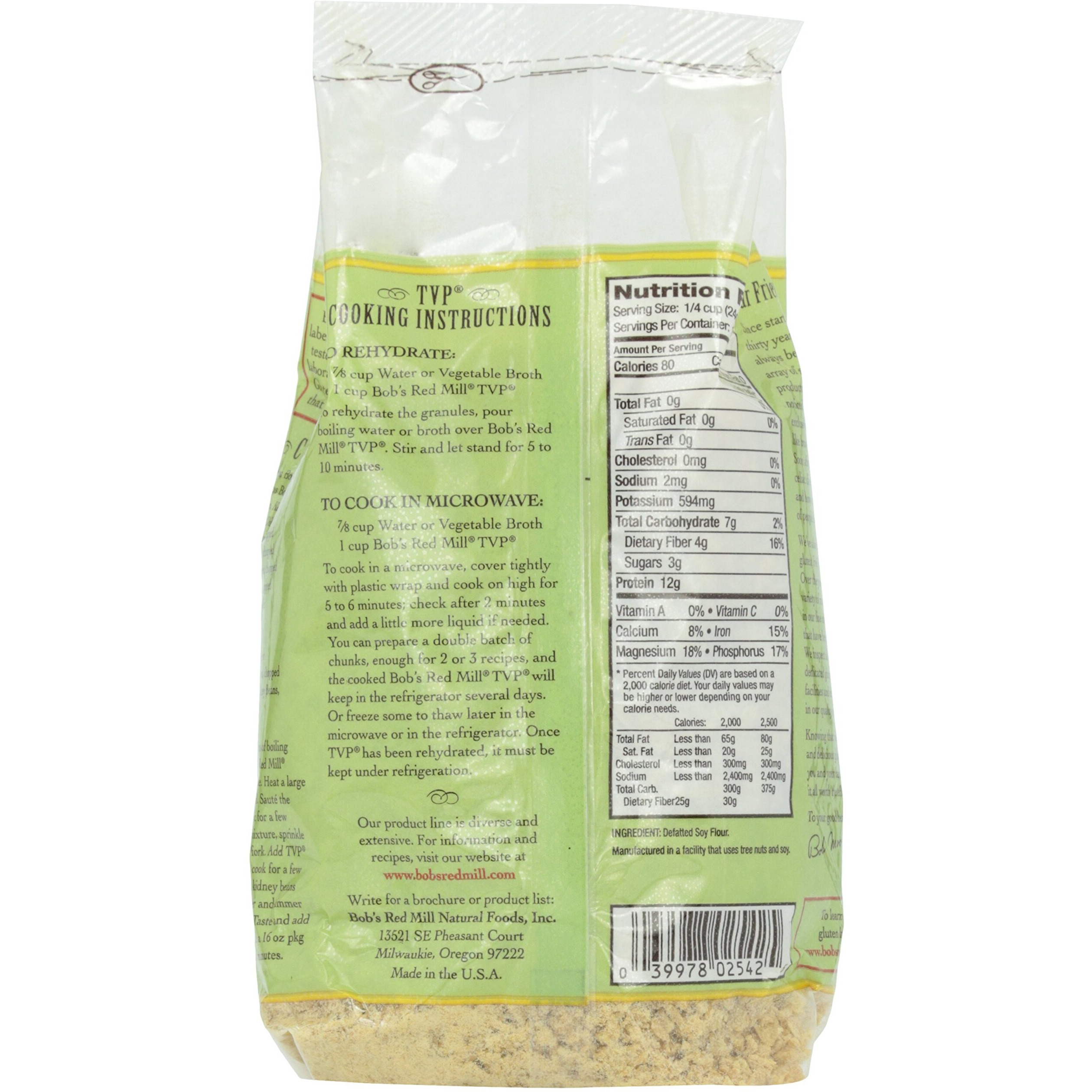 Bob's Red Mill Tvp (Textured Vegetable Protein), 10-Ounce