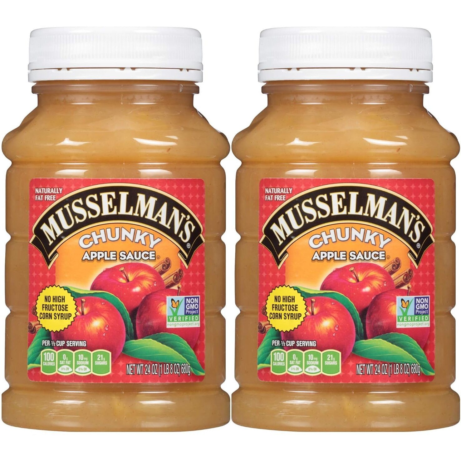 Musselman's Chunky Apple Sauce (Pack Of 2) 24 Oz Jars