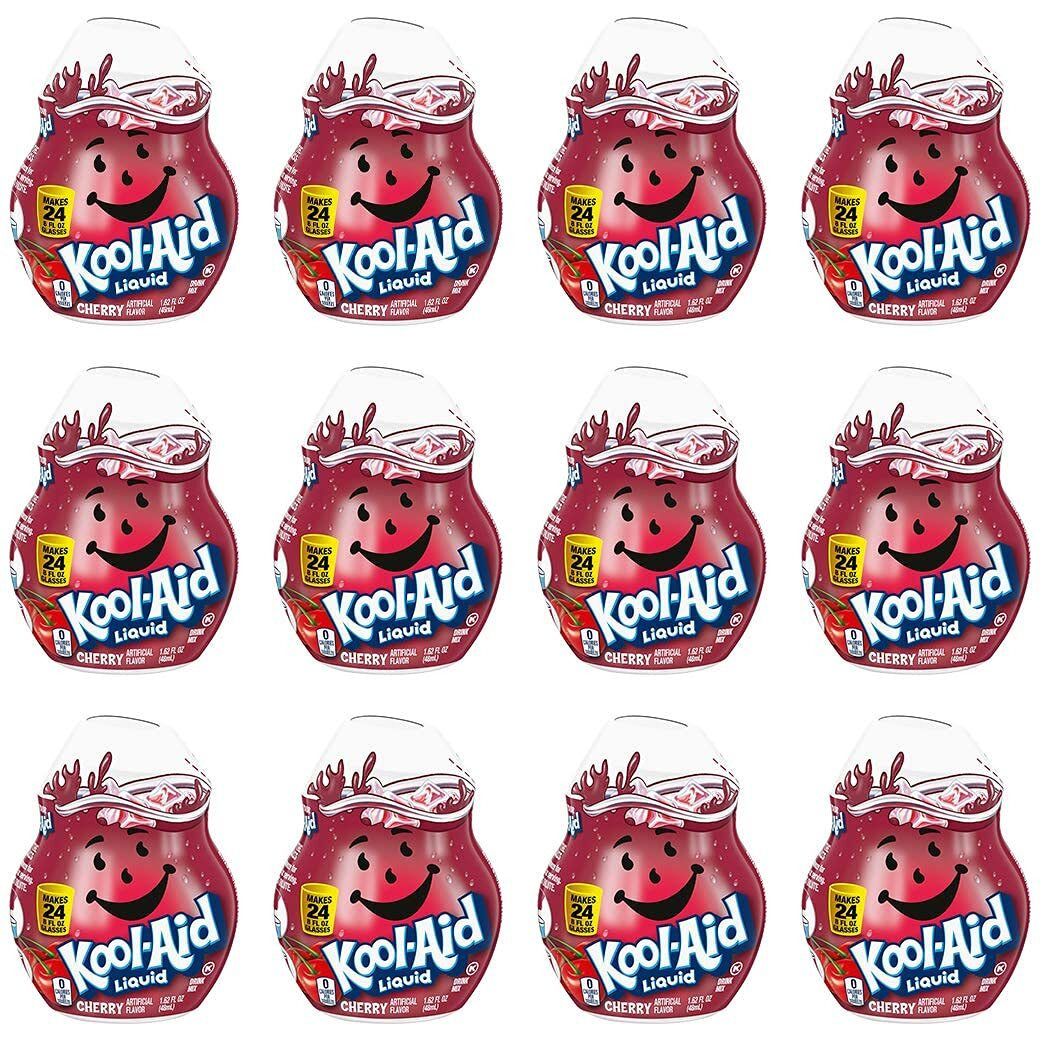 Kool-Aid Liquid Drink Mix, Cherry, 1.62 Fl Oz (Pack Of 12)