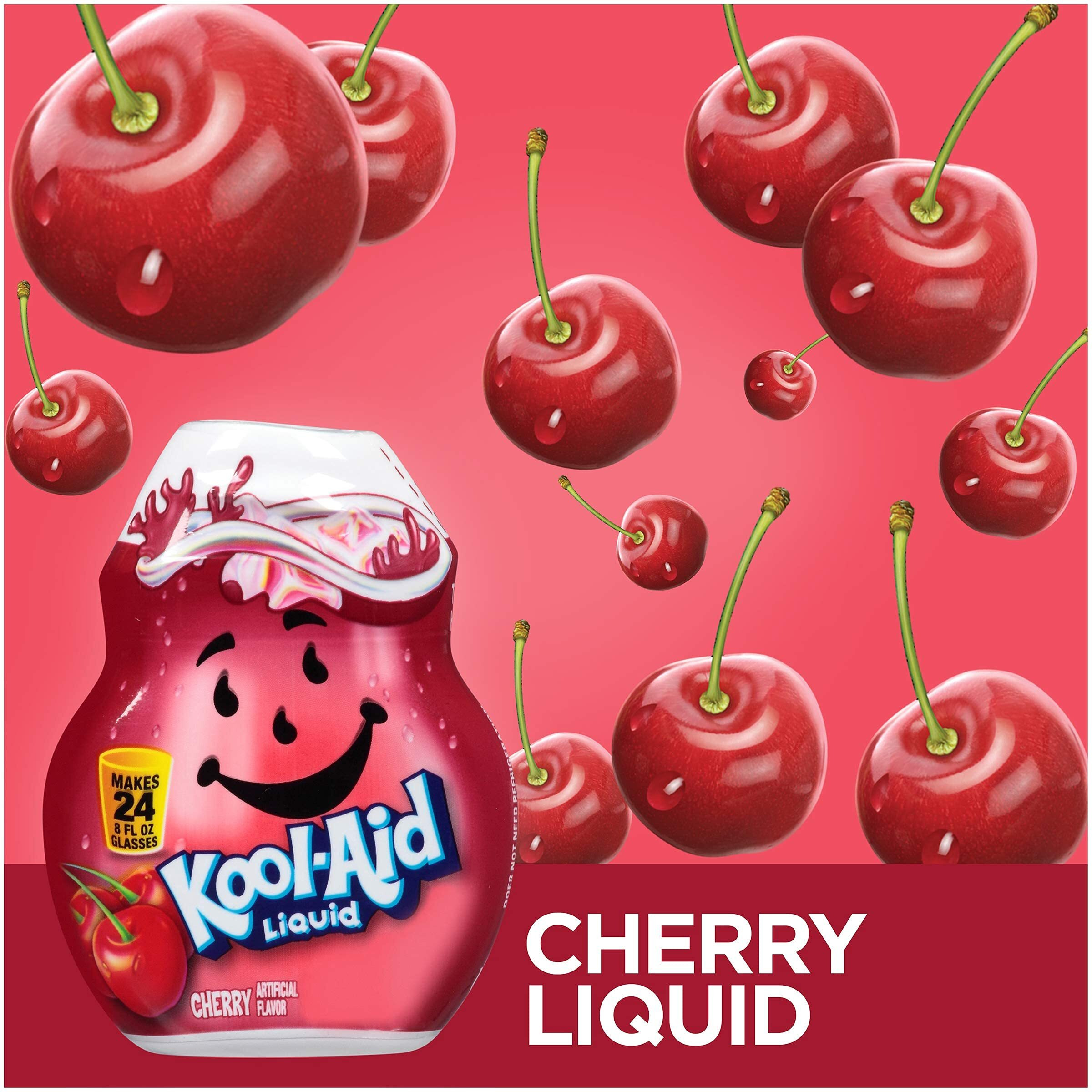 Kool-Aid Liquid Drink Mix, Cherry, 1.62 Fl Oz (Pack Of 12)