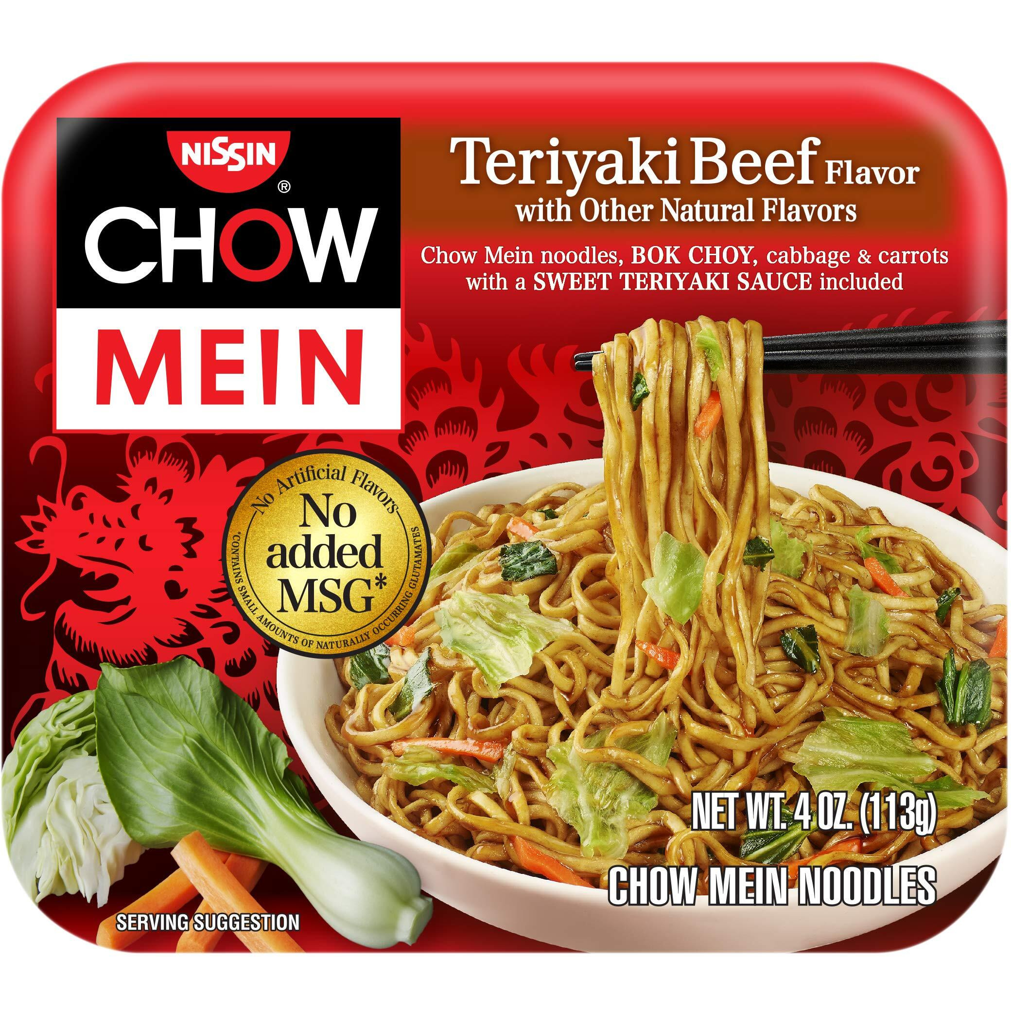 Nissin Chow Mein Premium Teriyaki Beef, 4.0 Ounce (Pack Of 12)