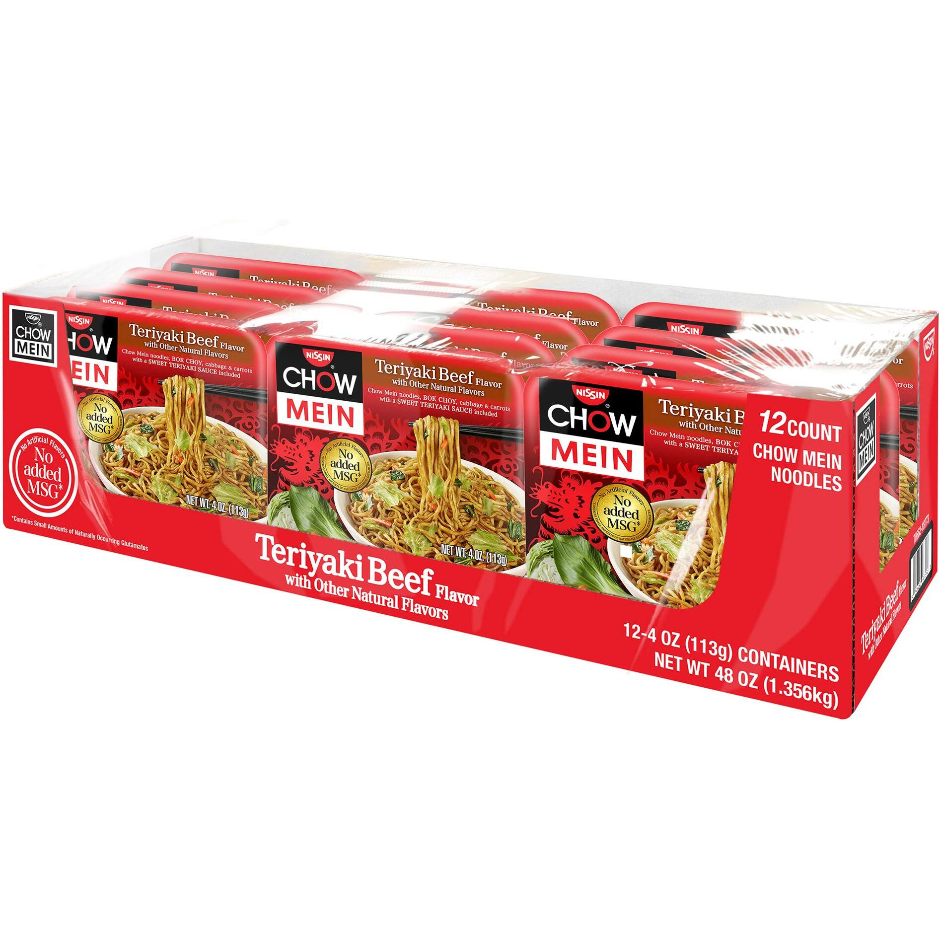 Nissin Chow Mein Premium Teriyaki Beef, 4.0 Ounce (Pack Of 12)