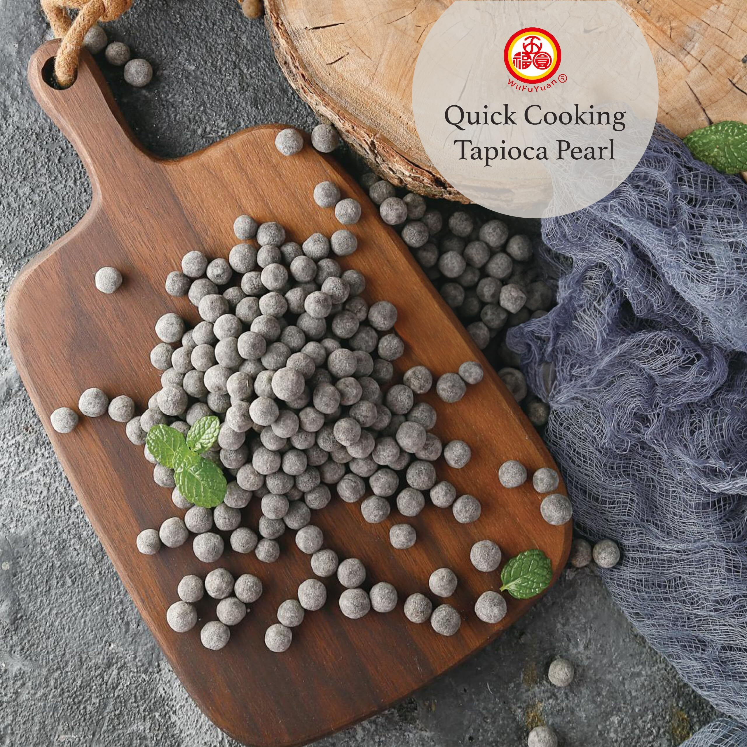 Wufuyuan Boba Tapioca Pearl, Black Sugar Flavor, Ready In 5 Minutes, 8.8 Oz. (Pack Of 2)